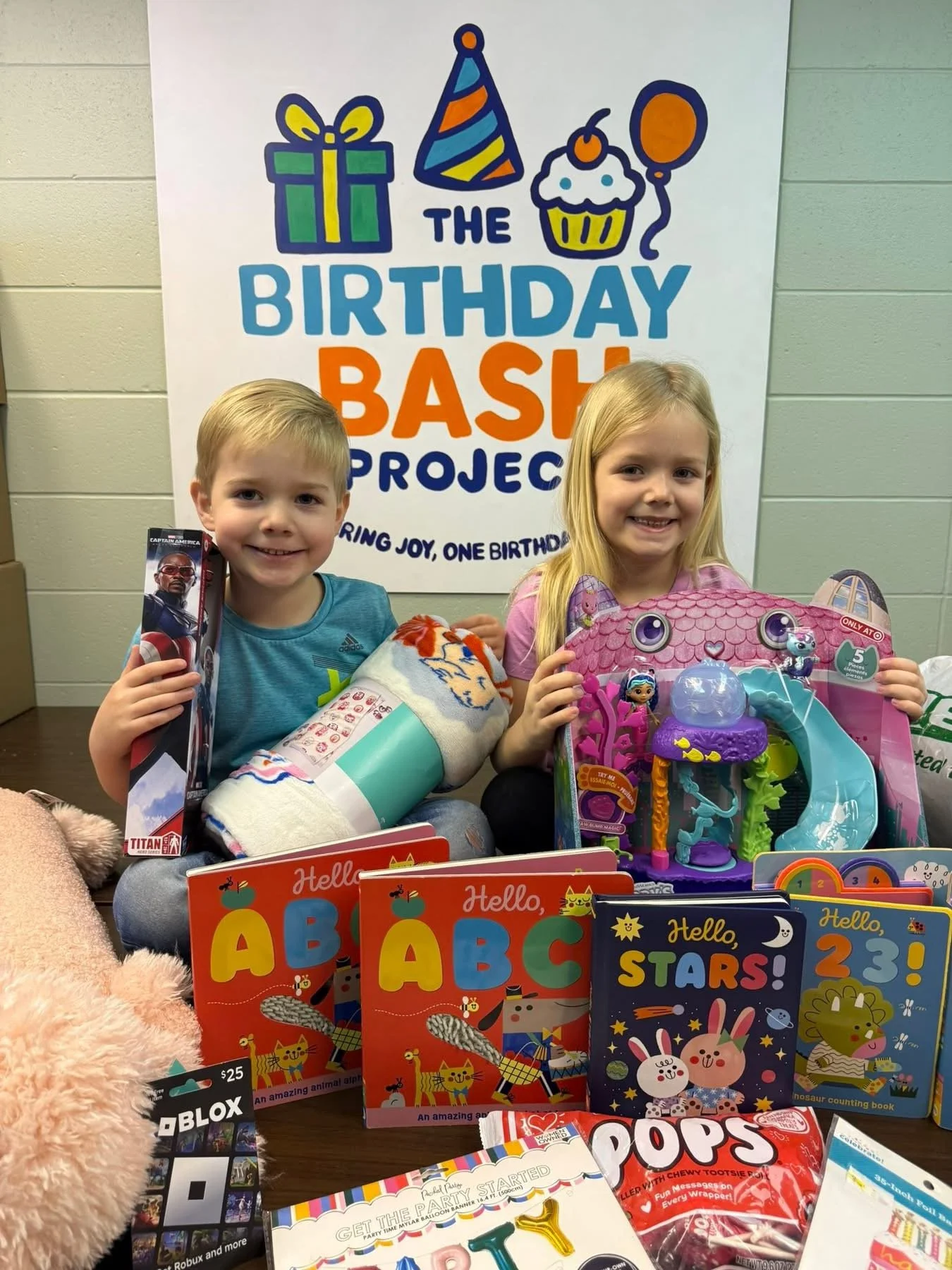 Instead of receiving gifts on her birthday, she and her bother donated toys for other children's birthday parties.