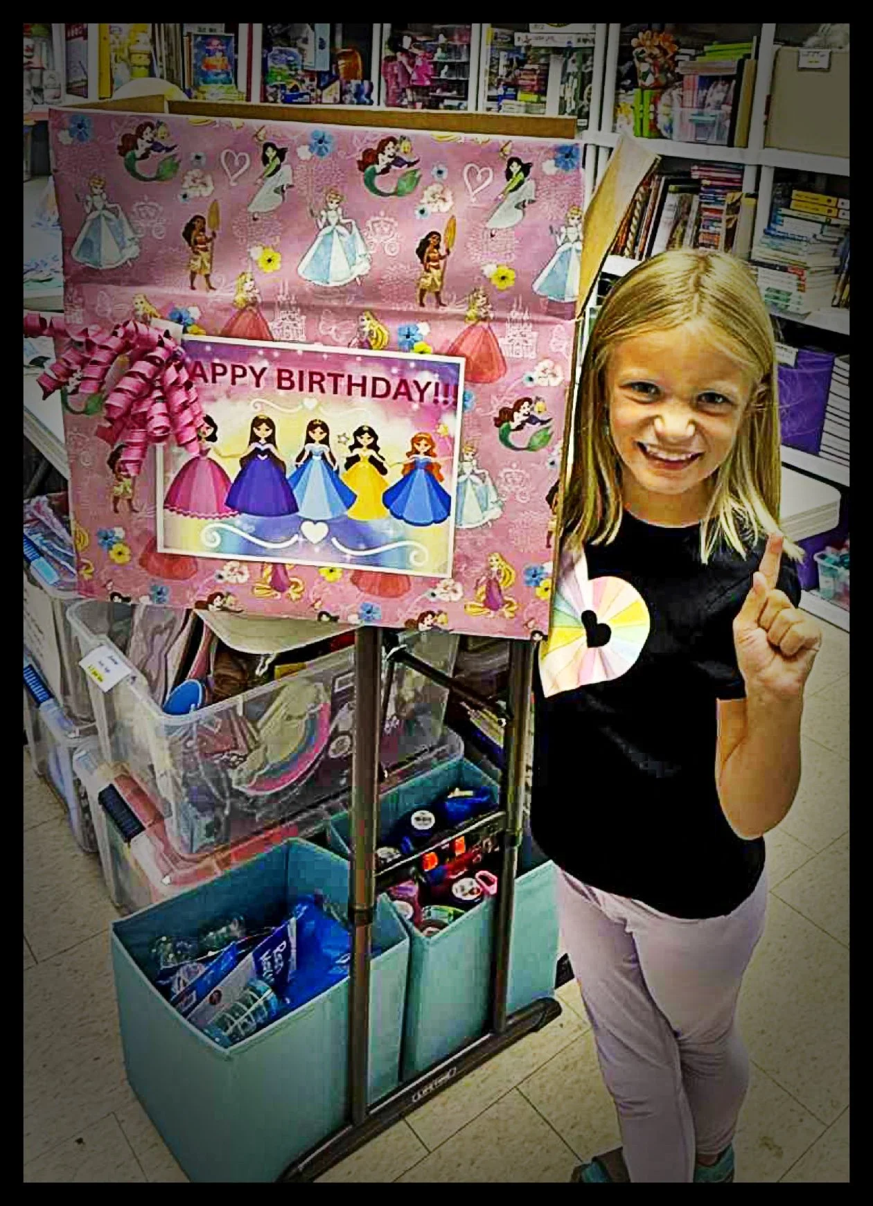 Lilly finished her very 1st birthday box.