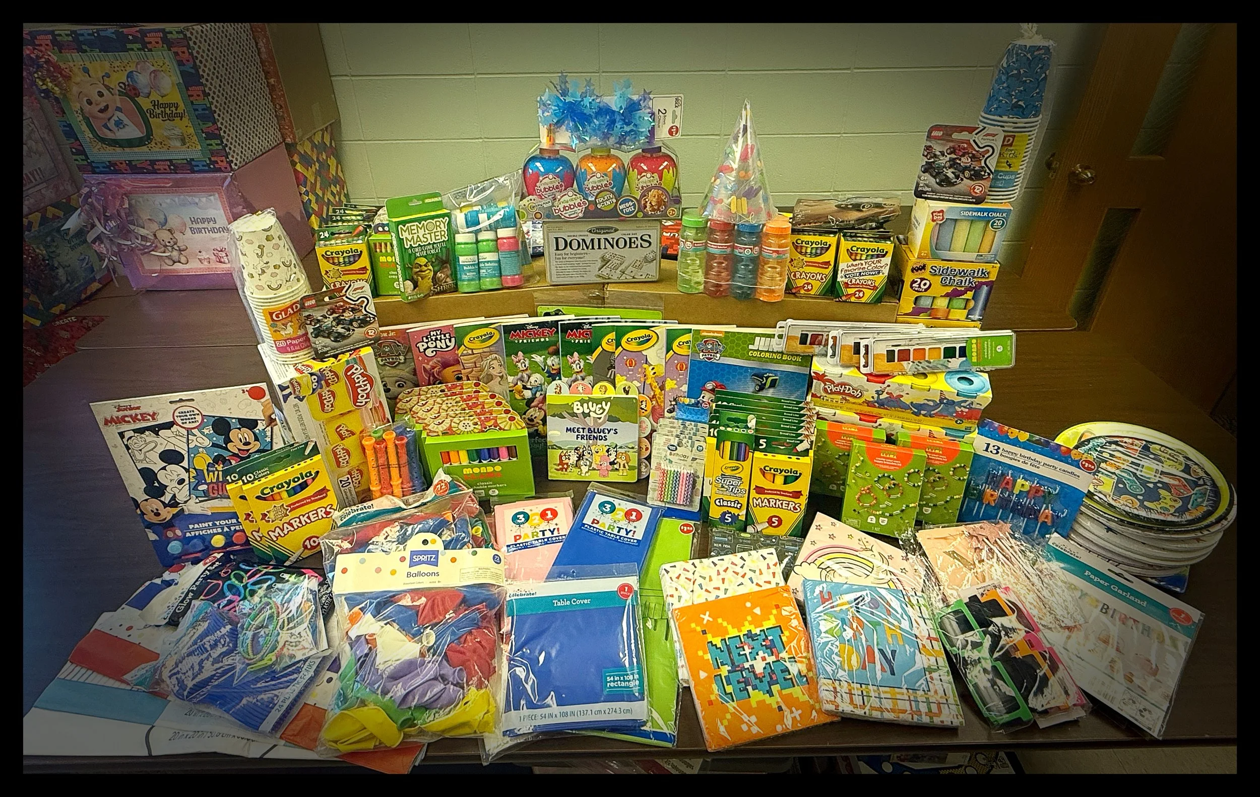 Donations from a community partner.