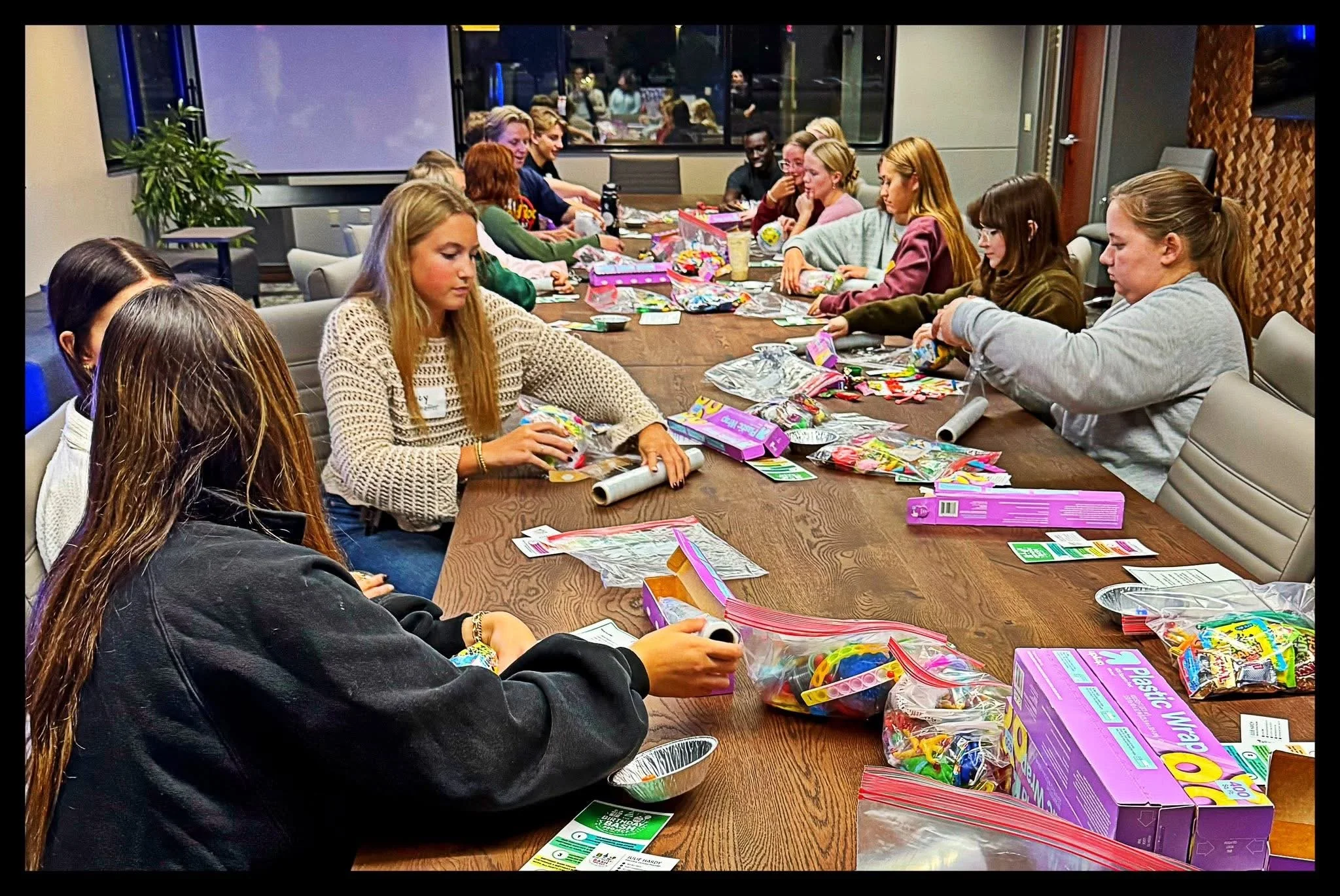 PaY- Philanthropy and Youth came together to learn about the nonprofits in our local community.  They assembled party games for us.