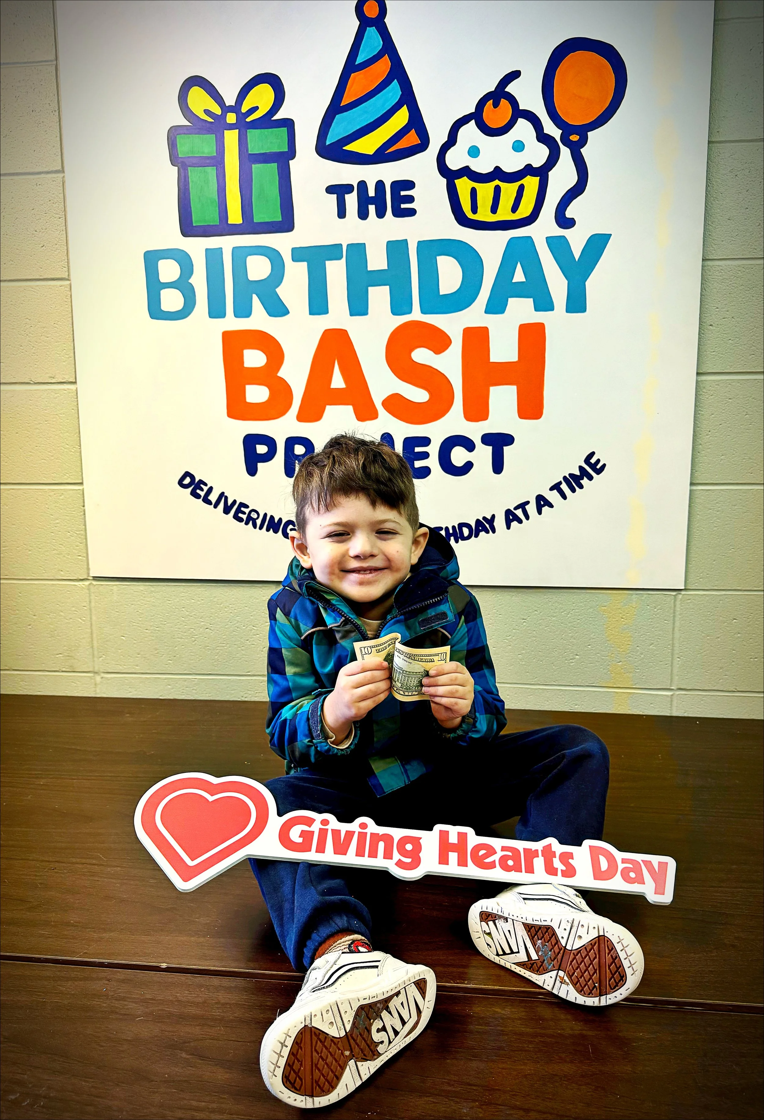 This sweet 4 year old wanted to donate his $10.00 so another child could have a birthday present.