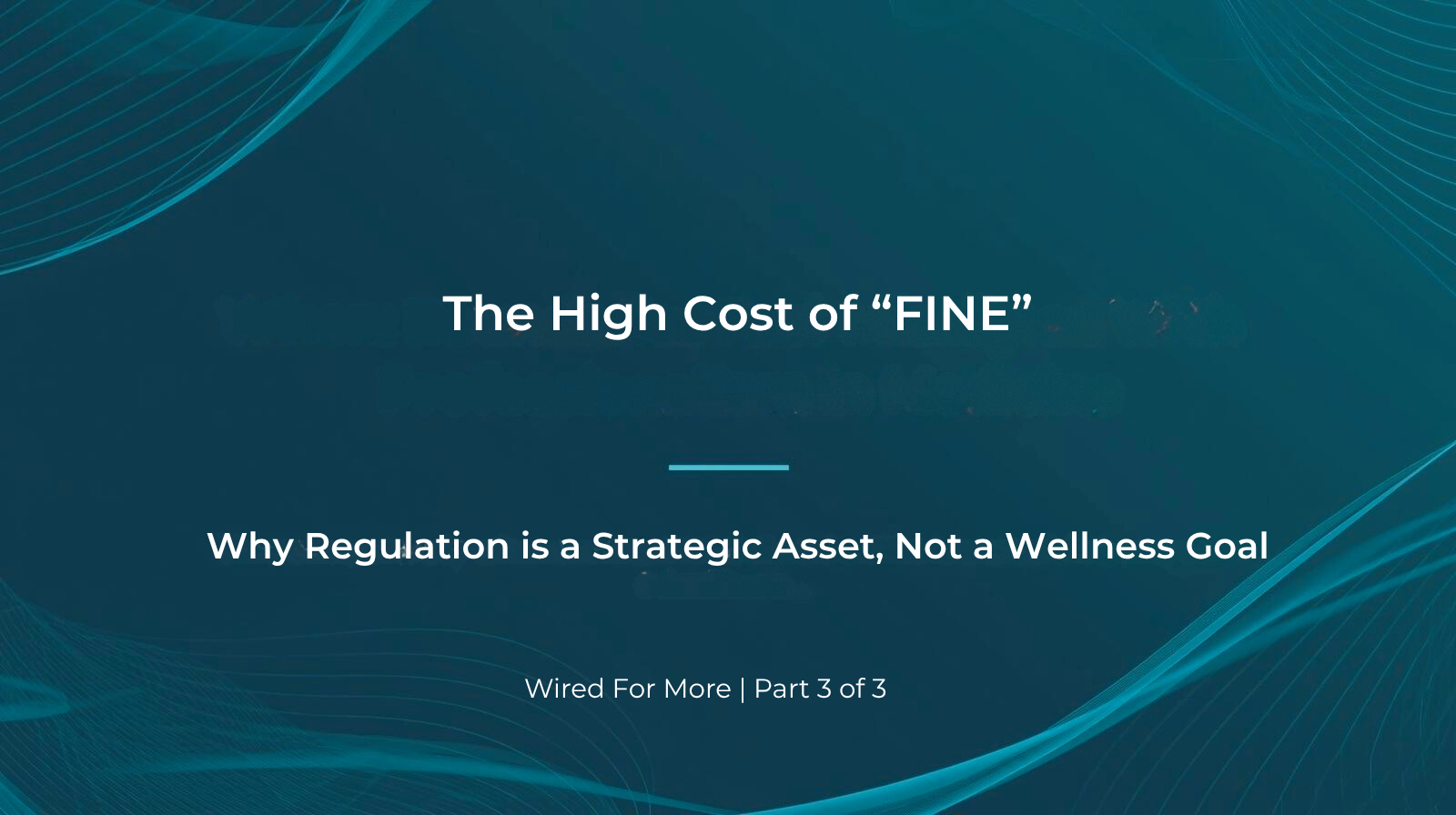 The High Cost of "FINE"