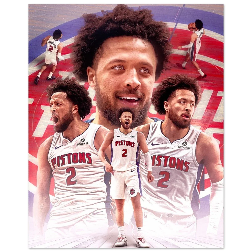 Cade Cunningham Pistons Fan Art Poster | NBA Wall Art Print