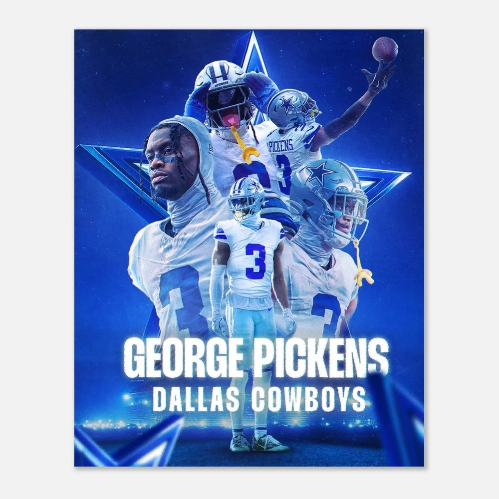 George Pickens Cowboys Fan Art Poster | NFL Football Wall Art