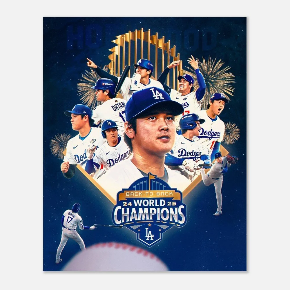 Shohei Ohtani Dodgers Fan Art Poster|World Series Champion