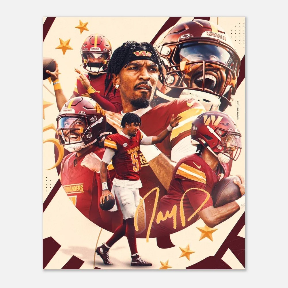 Jayden Daniels Fan Art Poster | College Football Wall Art