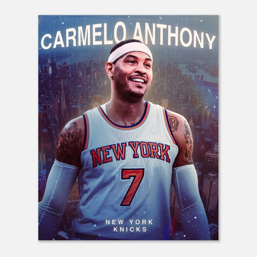 Carmelo Anthony Fan Art Poster | NBA Basketball Wall Art Print
