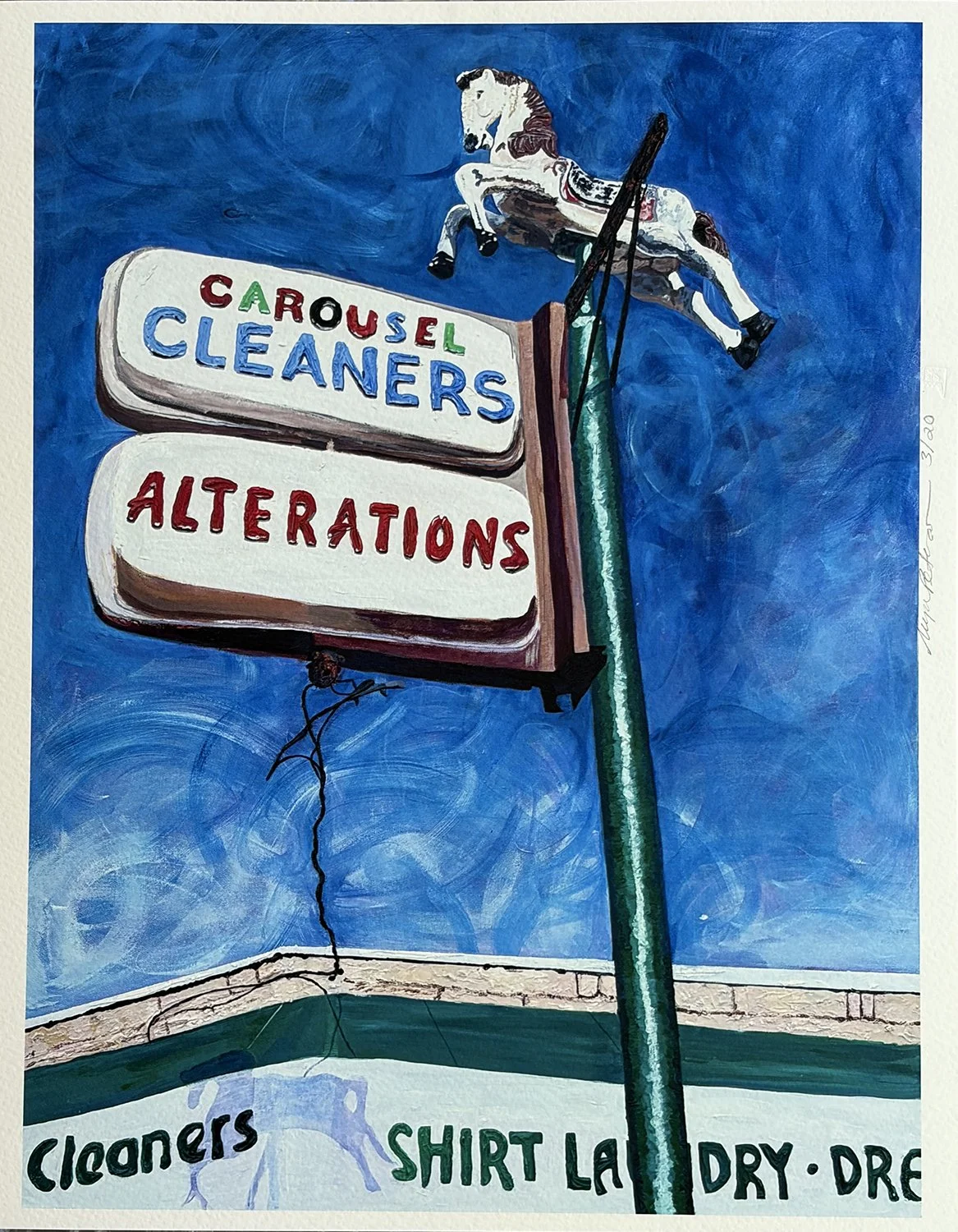 Carousel Cleaners 14X11 Fine Art Print, _/20
