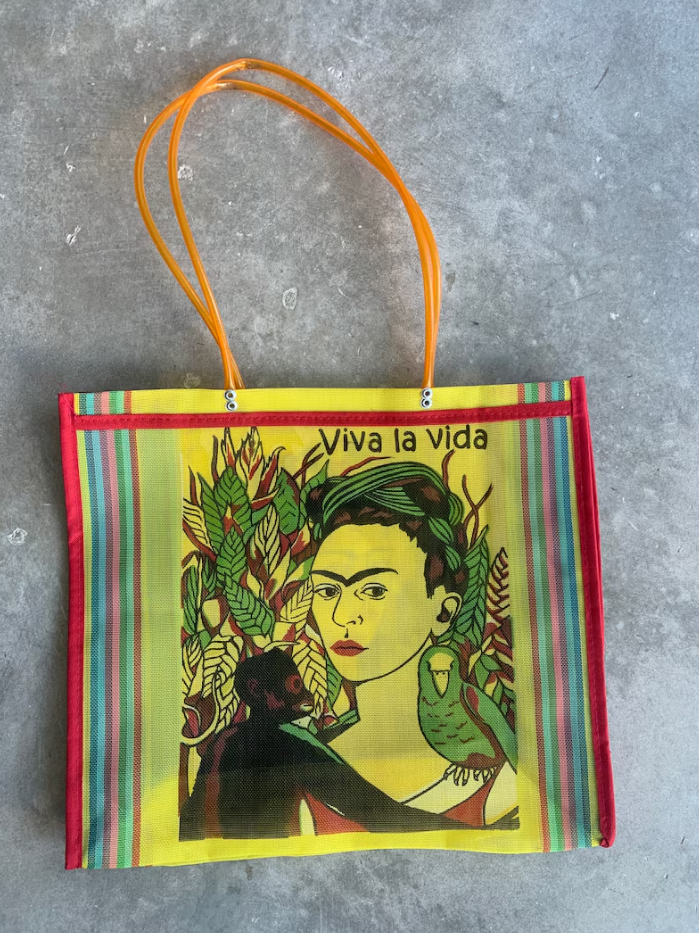 Frida Kahlo Mercado Beach Bag