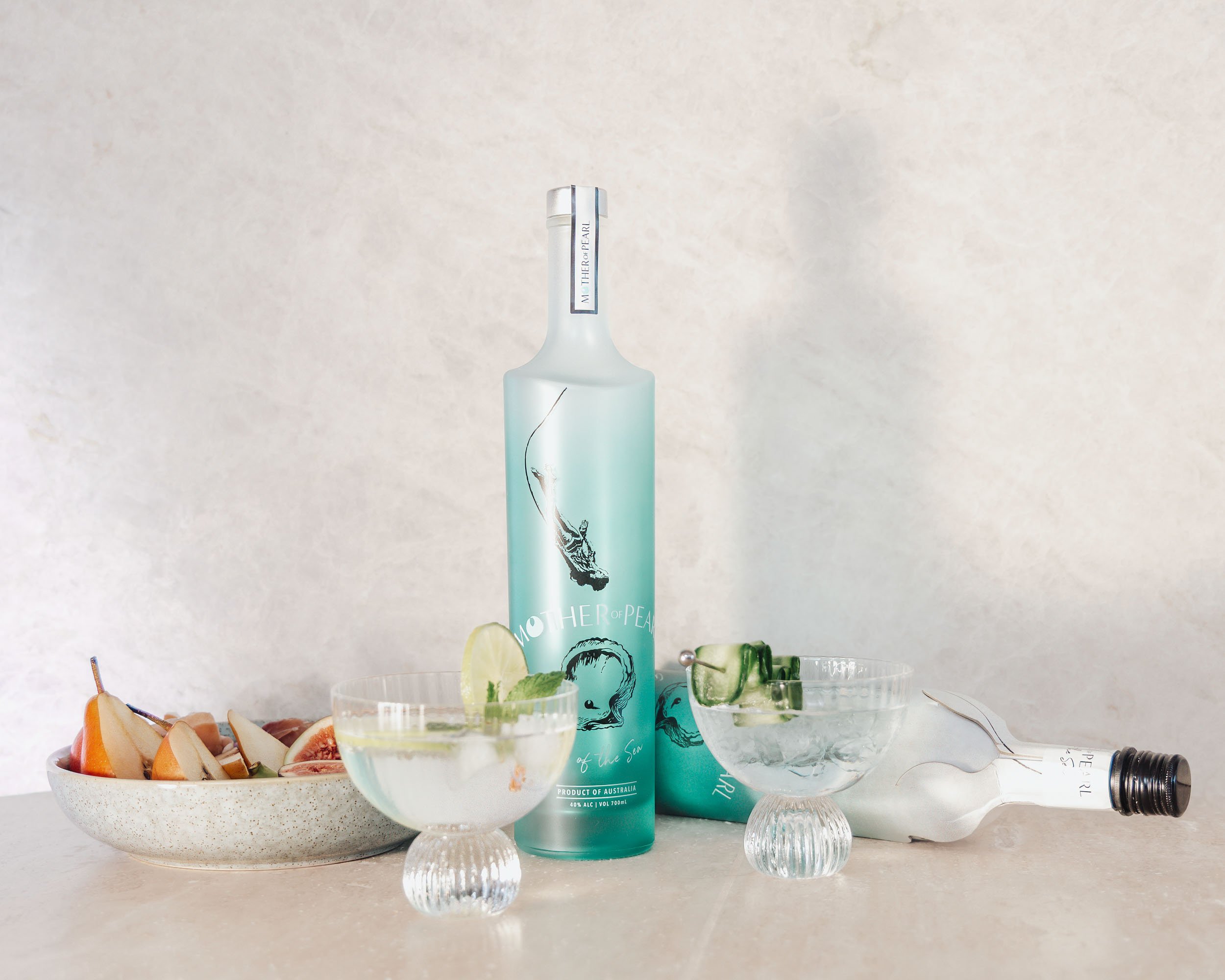 Editorial product photography of glass object styled in soft natural light
