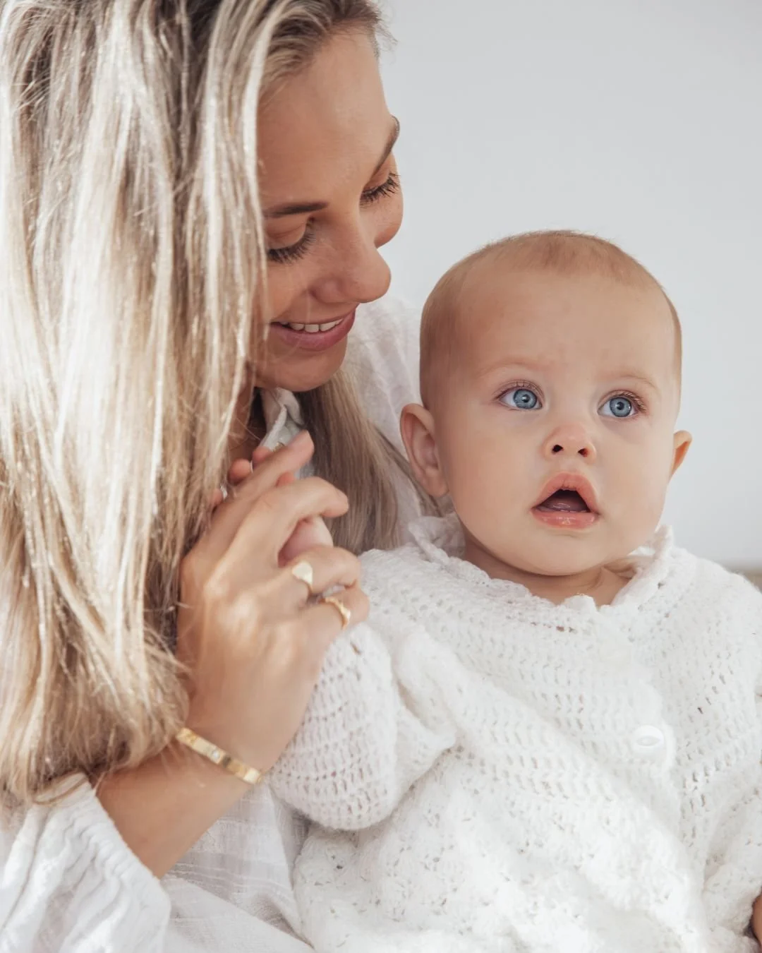 Mother and baby portrait in soft natural light, Sydney family photographer capturing connection