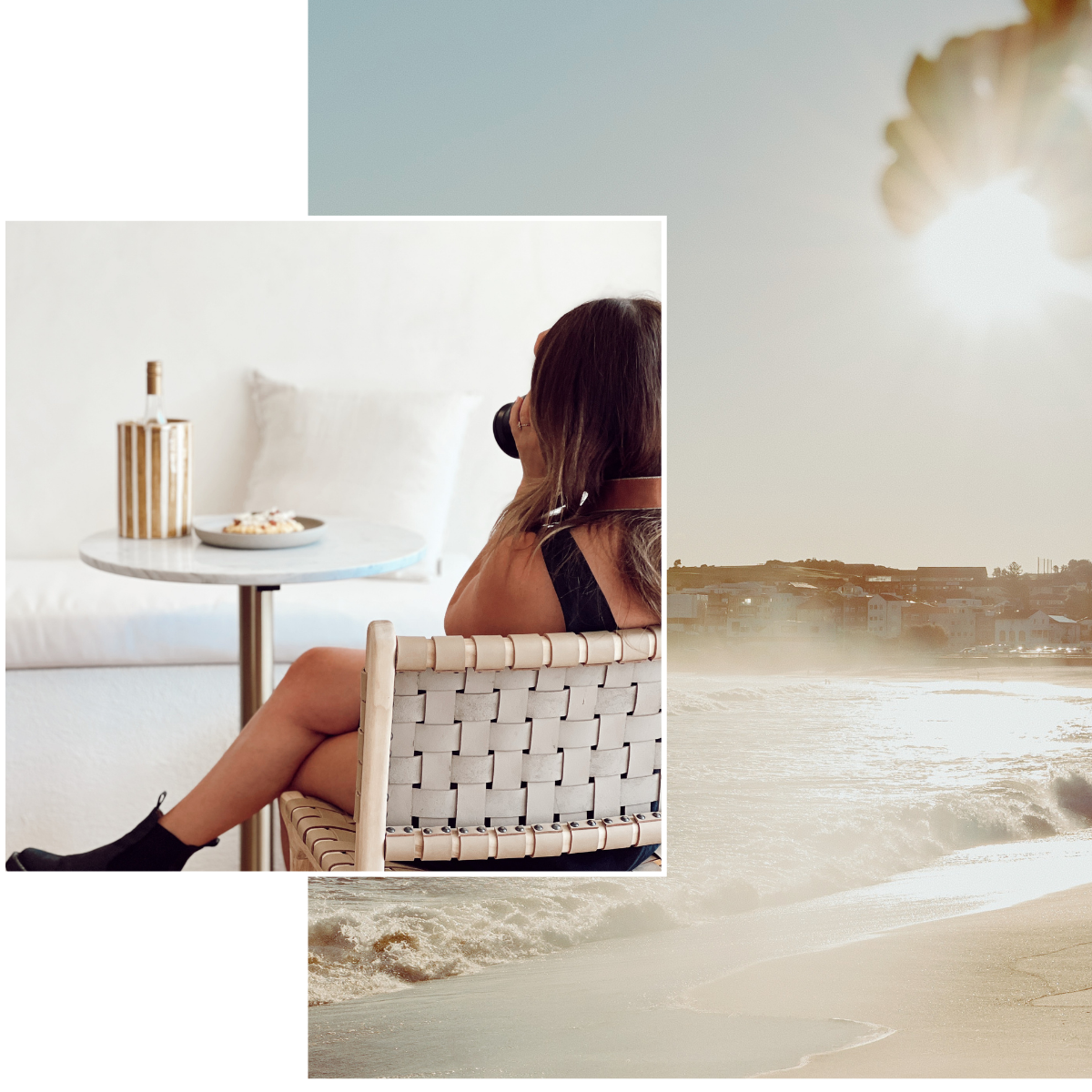 Sydney brand and lifestyle photographer capturing content in a light-filled interior setting