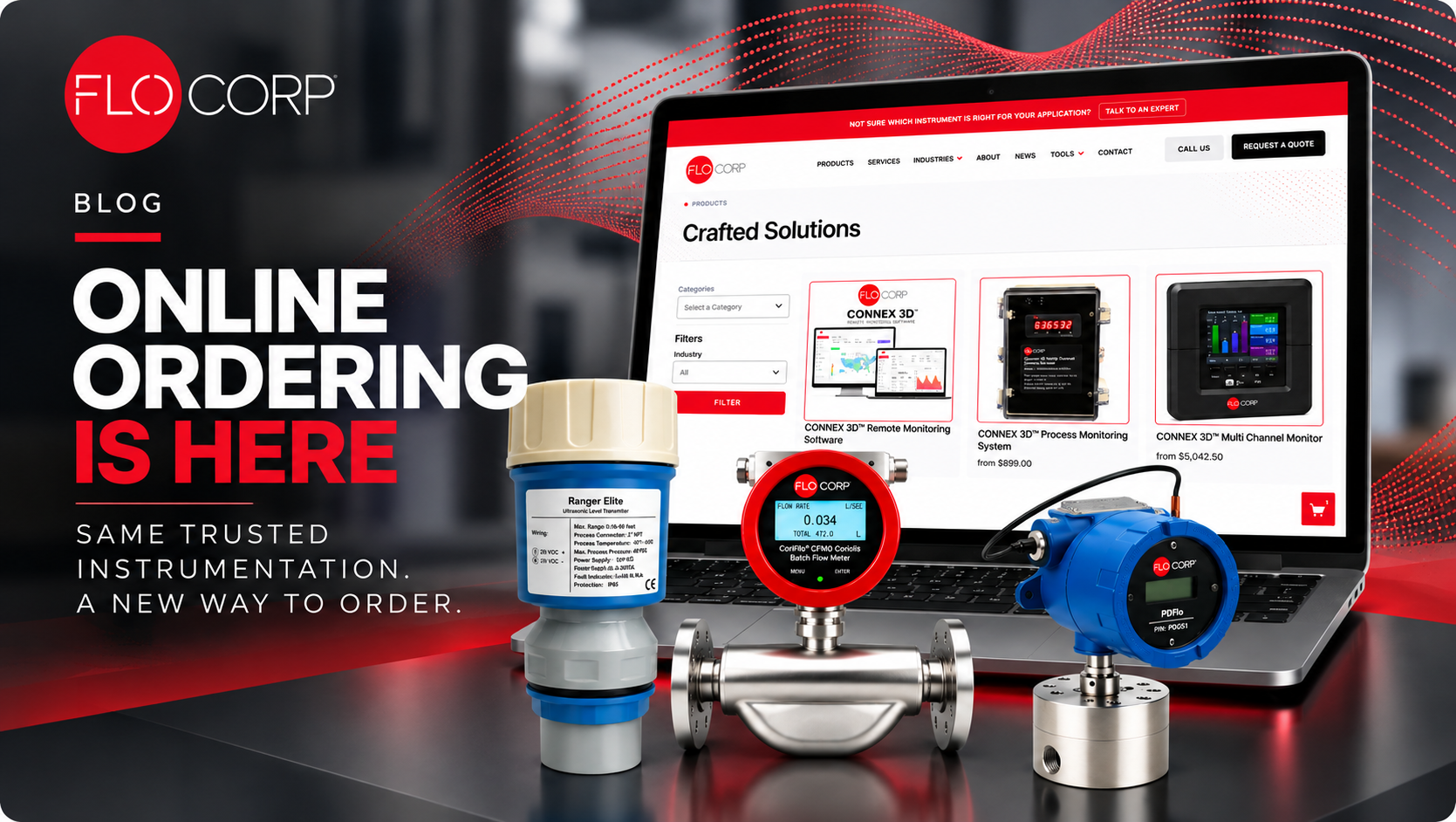 FLO-CORP Introduces Online Ordering for Industrial Instrumentation