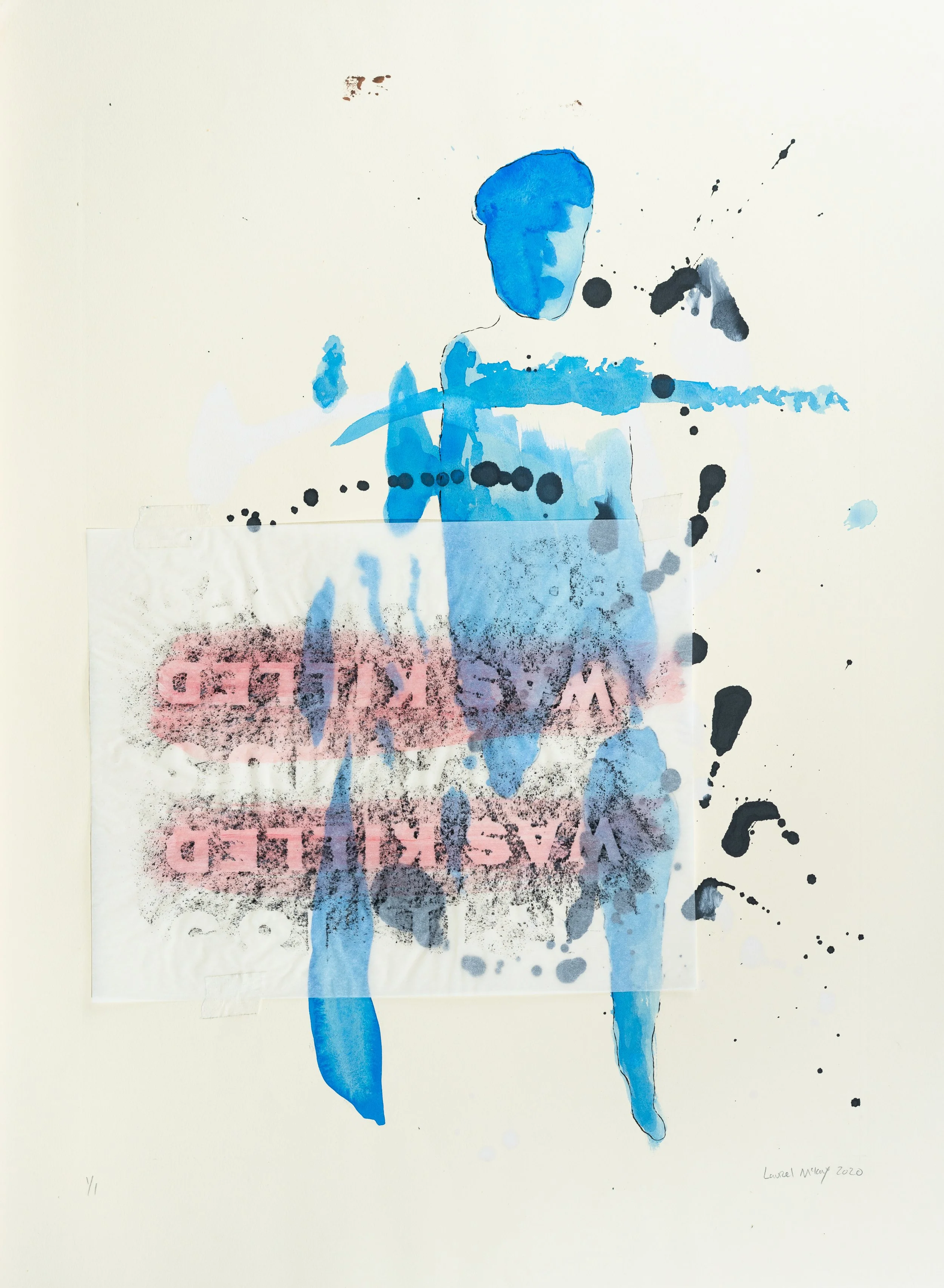 Untitled - Mono Print - 22" x 30"