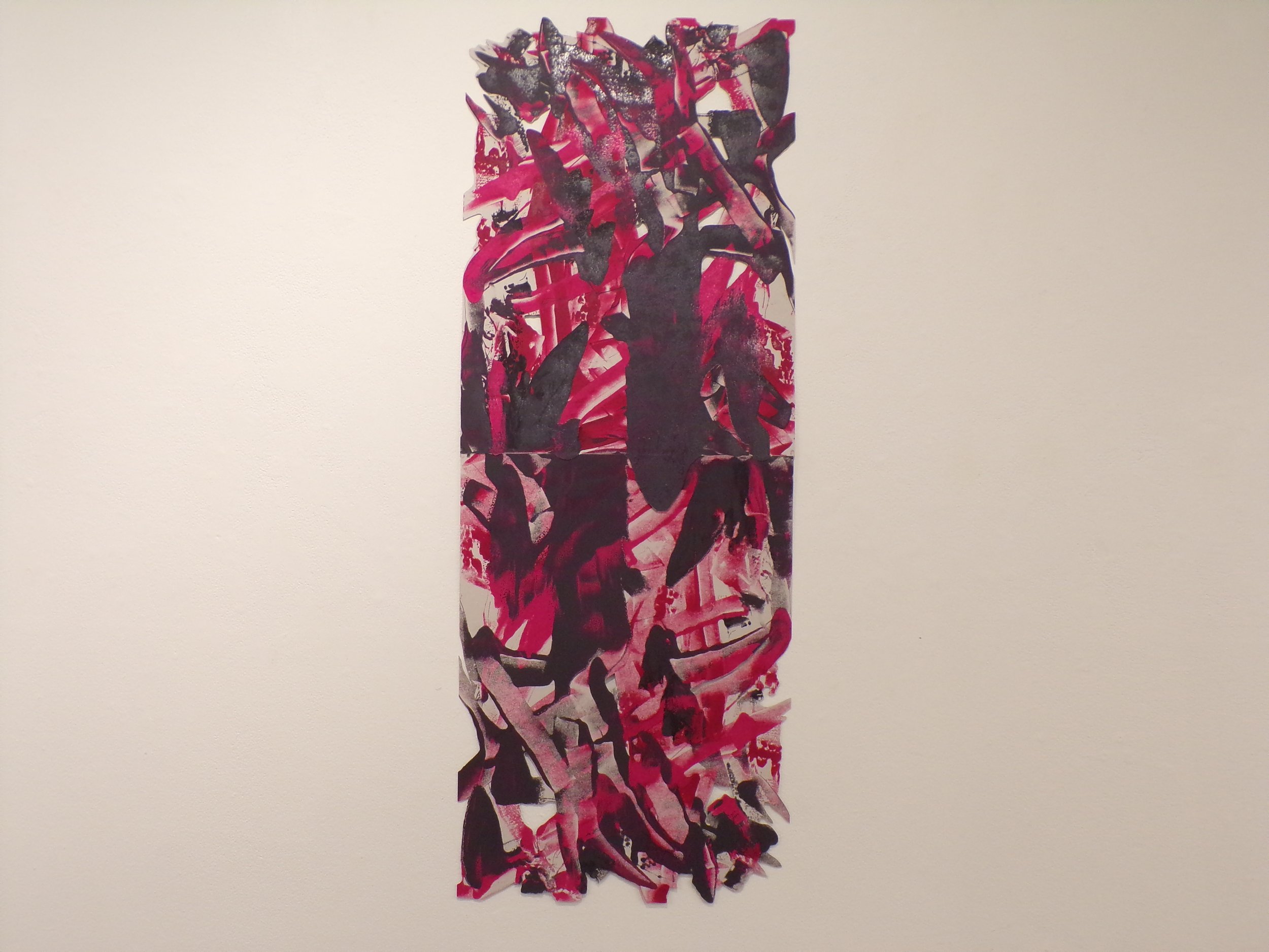 Double Mono Print - Untitled (Black and Magenta)