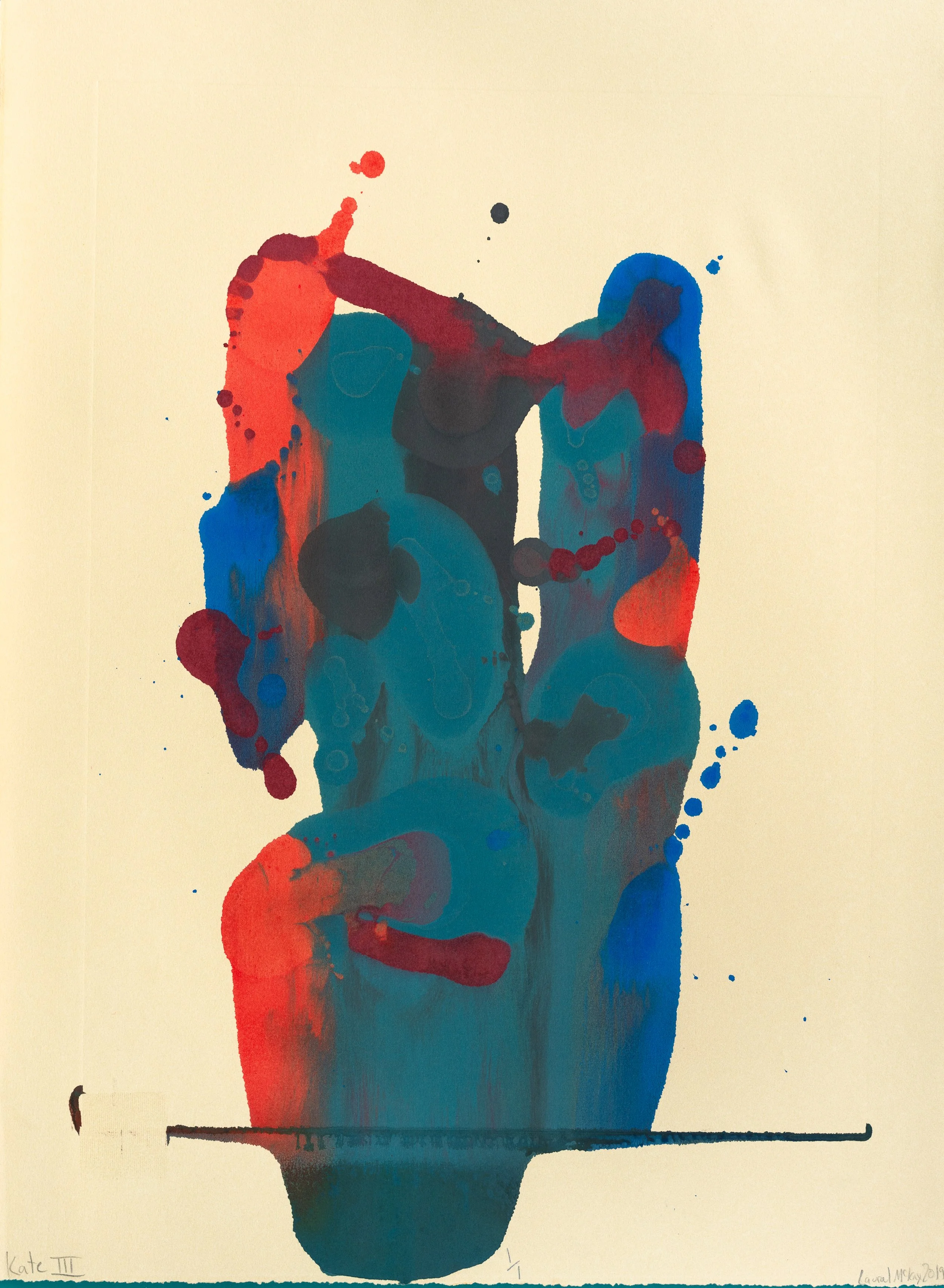 Untitled - Mono Print - 22" x 30"
