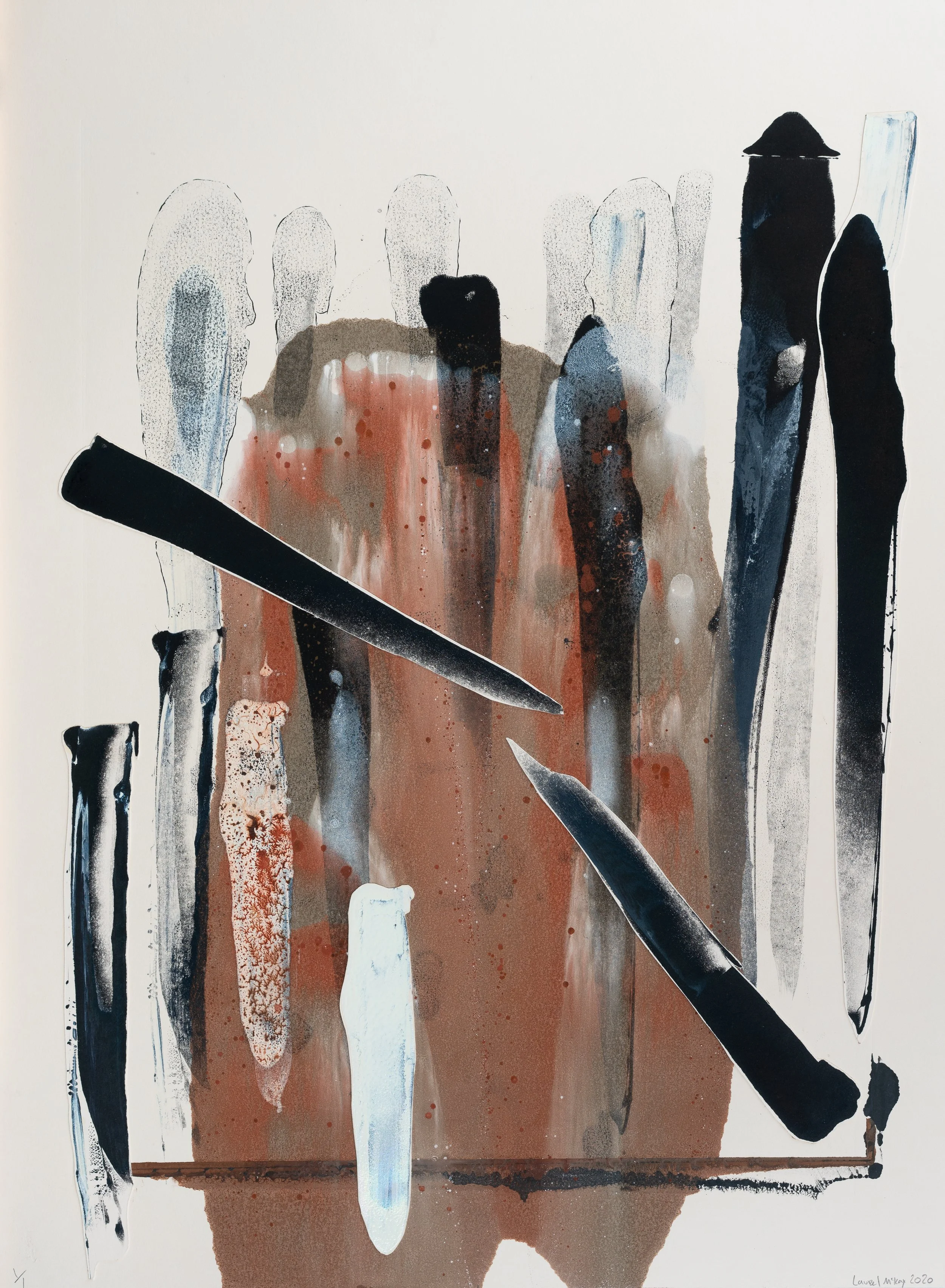 Untitled - Mono Print - 22" x 30"