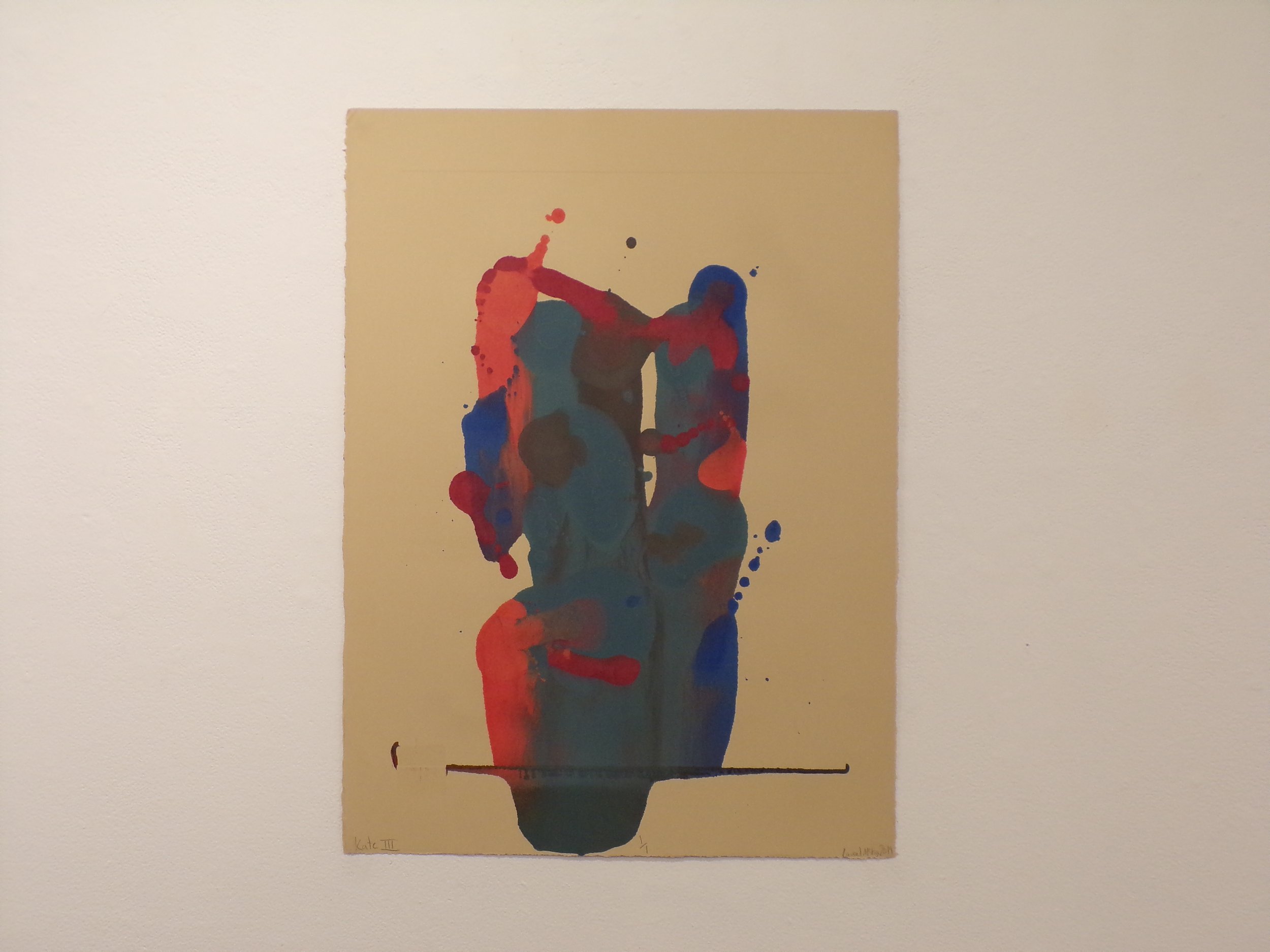 Mono Print - Untitled (Multicolor on Tan Paper)