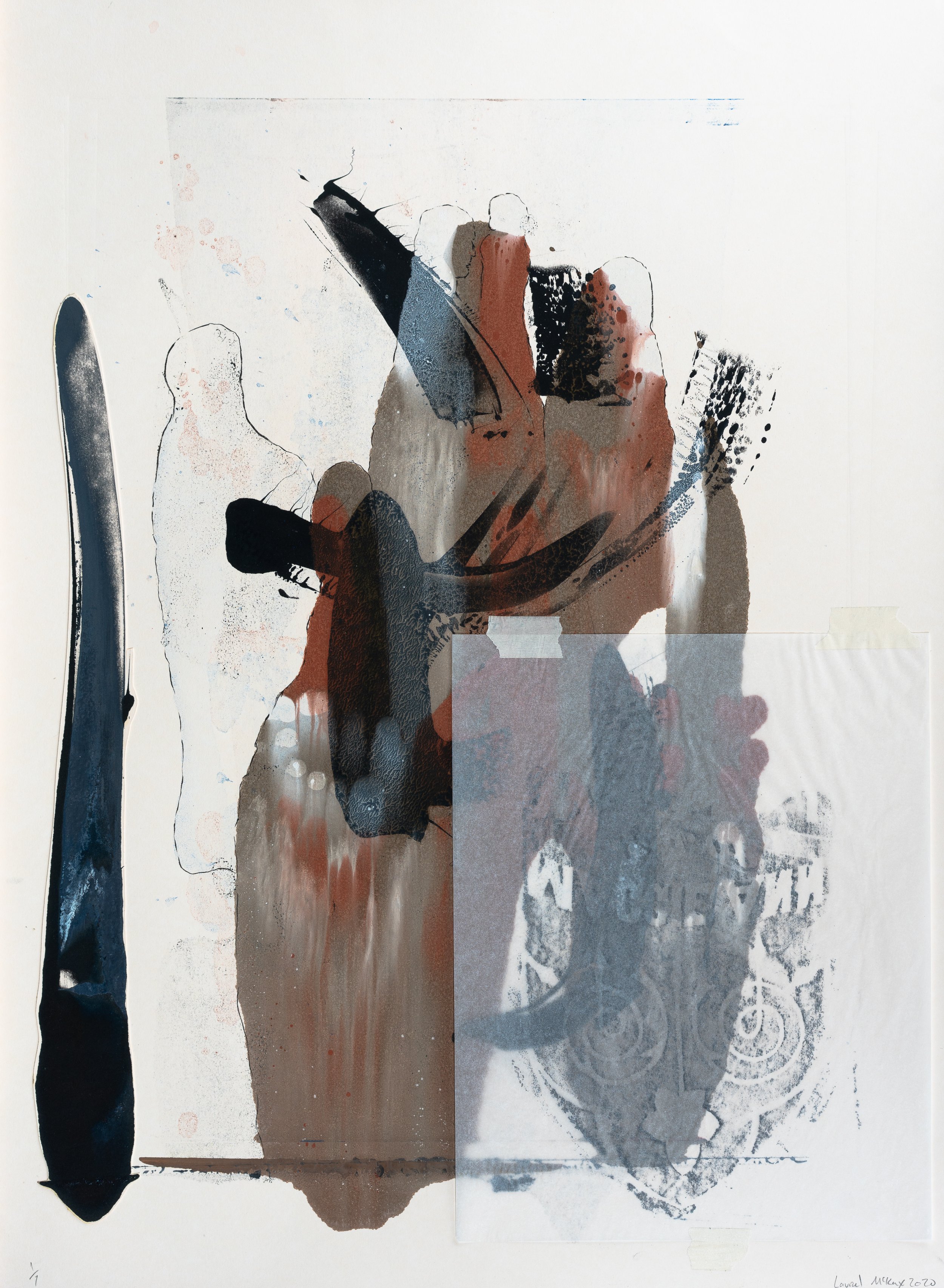 Untitled - Mono Print - 22" x 30"