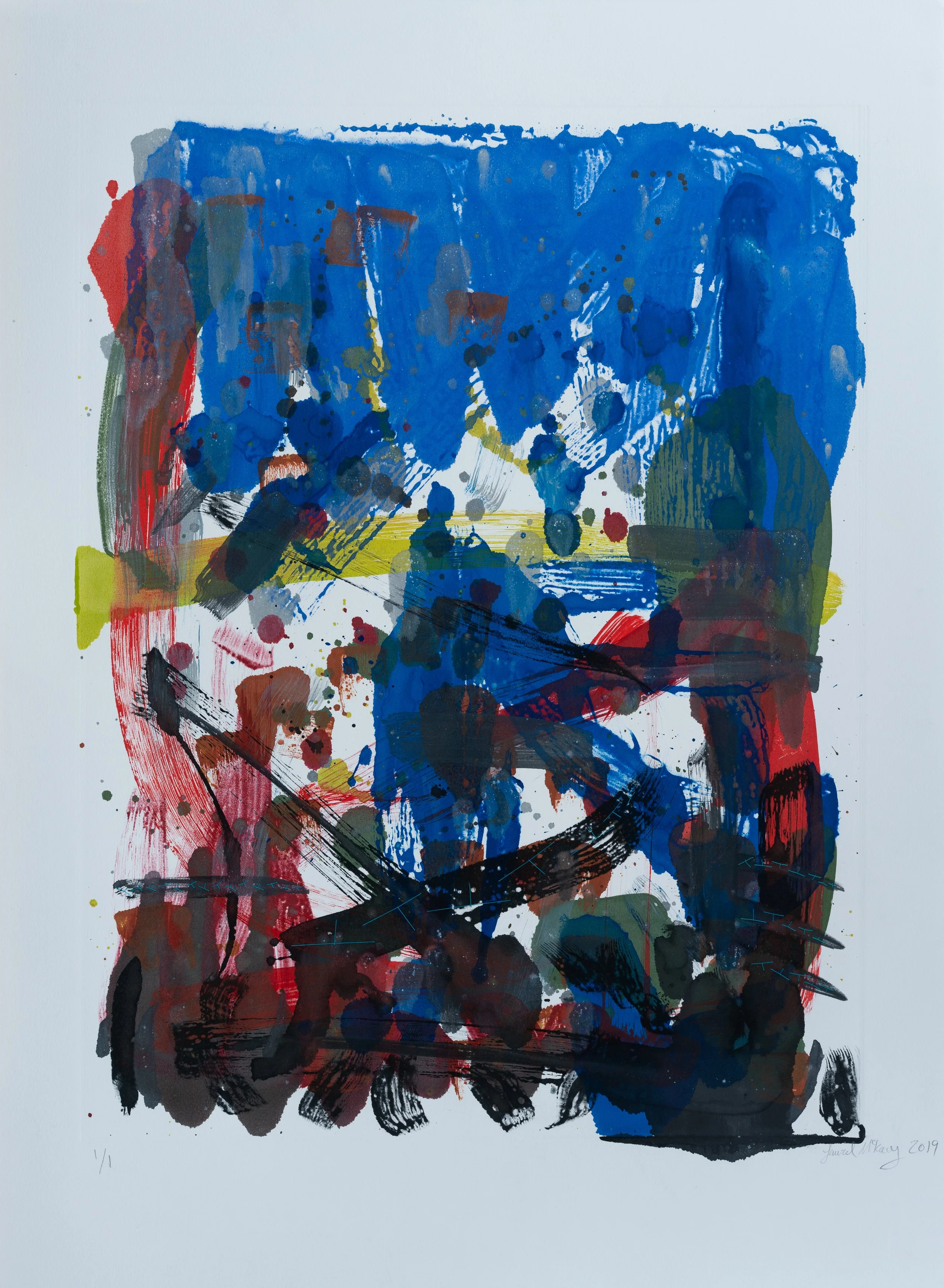 Untitled - Mono Print - 22" x 30"