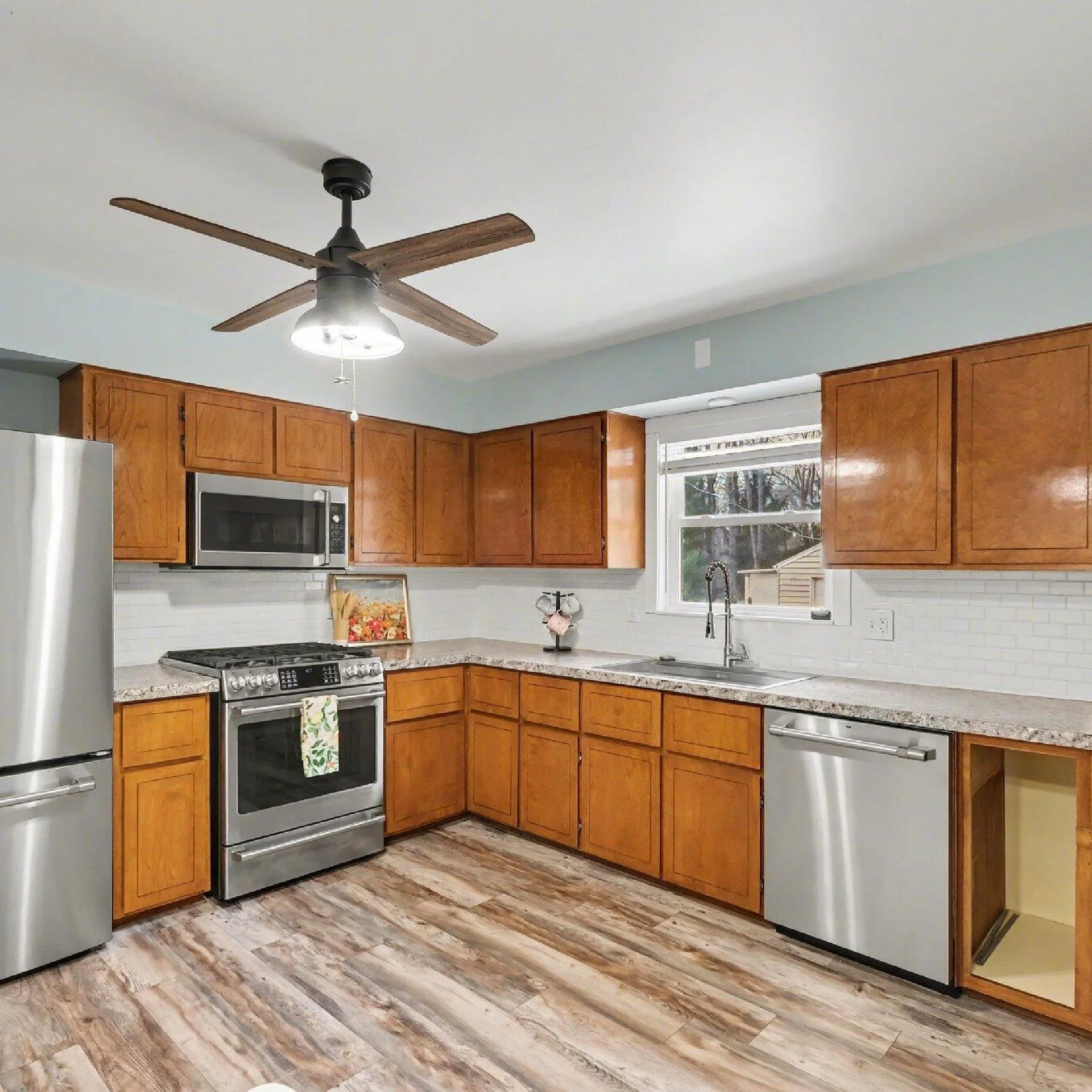 Kitchen clean beautiful service wood elegant