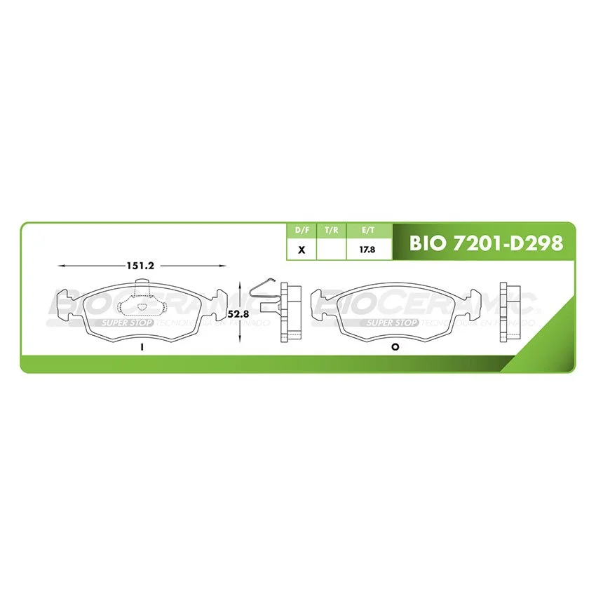 BALATA DE DISCO RBDBBIO-7201-D298