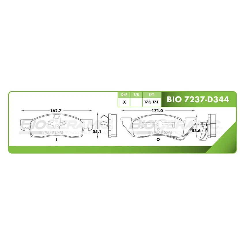 BALATA DE DISCO RBDBBIO-7237-D344