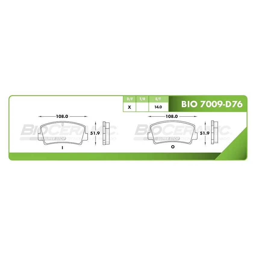 BALATA DE DISCO RBDBBIO-7009-D76