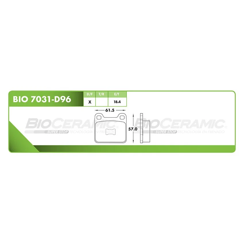 BALATA DE DISCO RBDBBIO-7031-D96