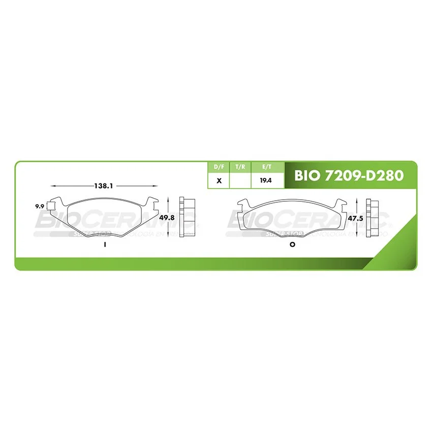BALATA DE DISCO RBDBBIO-7209-D280