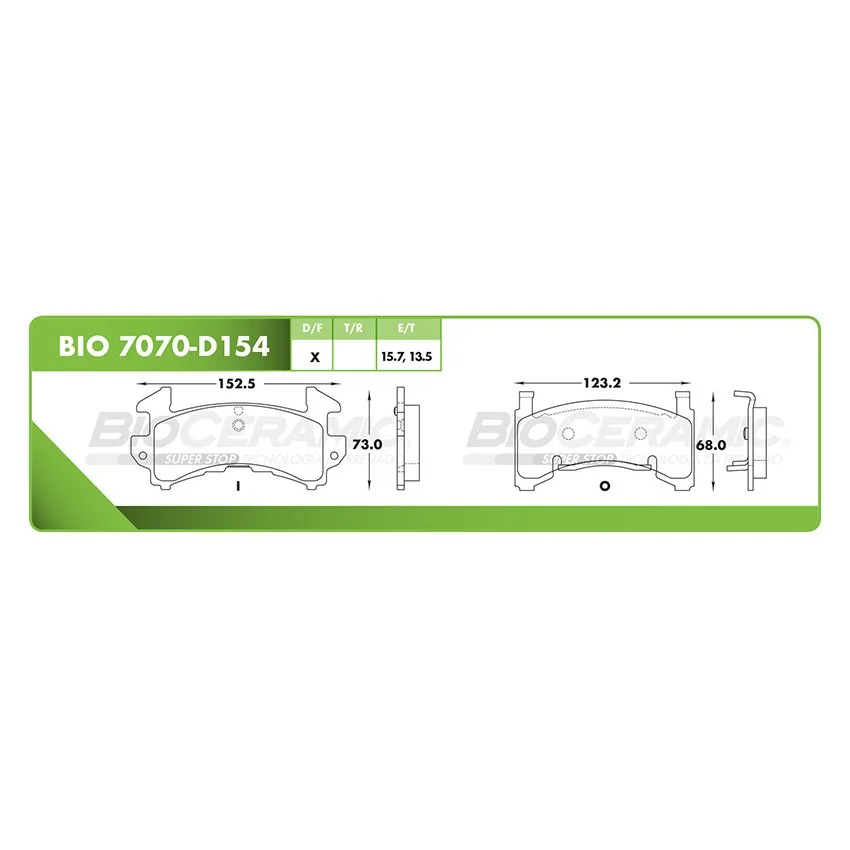 BALATA DE DISCO RBDBBIO-7070-D154