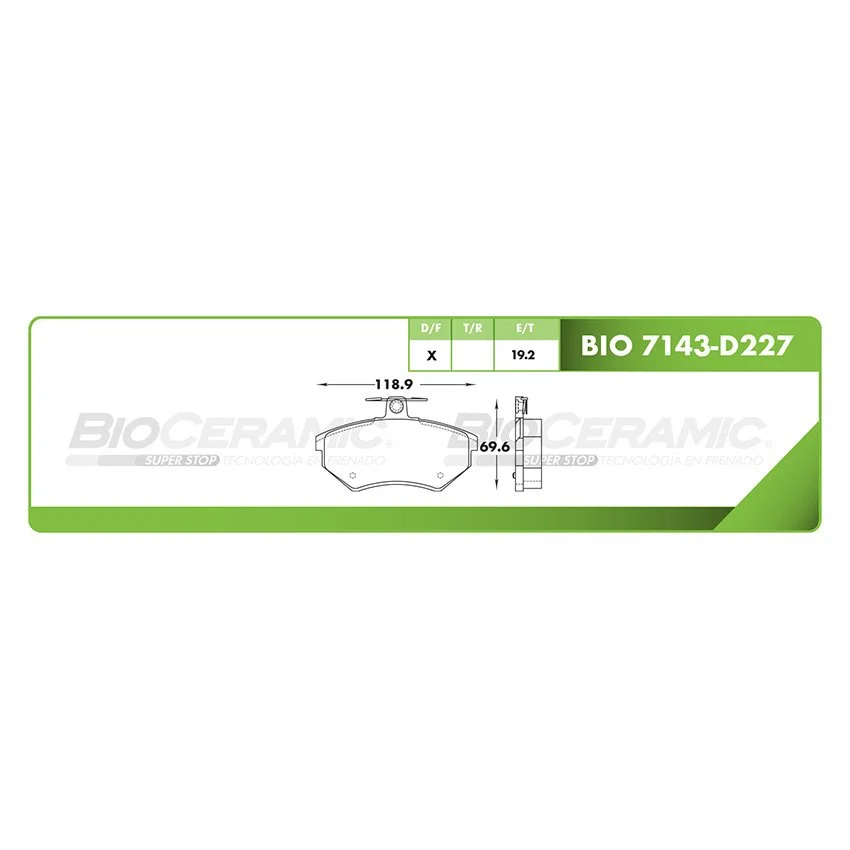 BALATA DE DISCO RBDBBIO-7143-D227