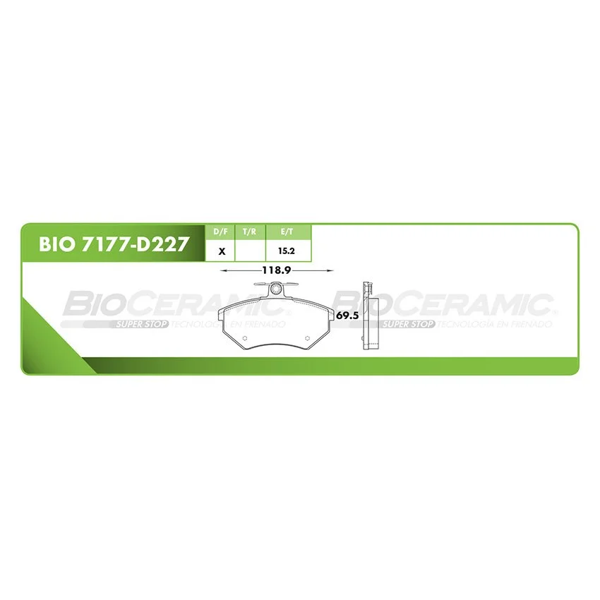 BALATA DE DISCO RBDBBIO-7177-D227
