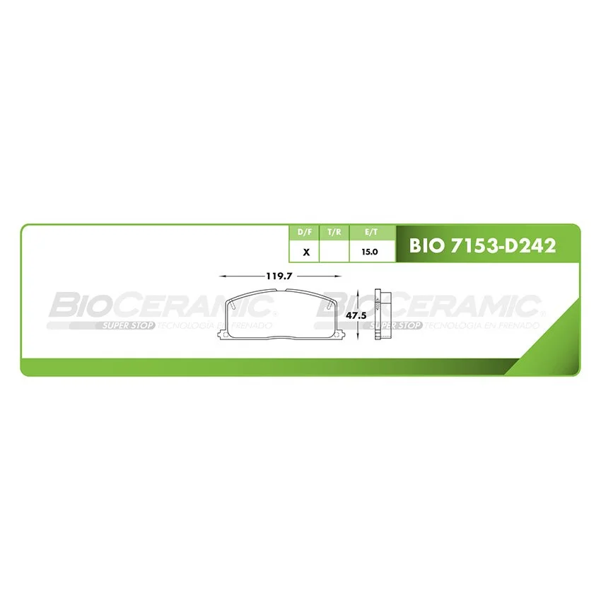 BALATA DE DISCO RBDBBIO-7153-D242