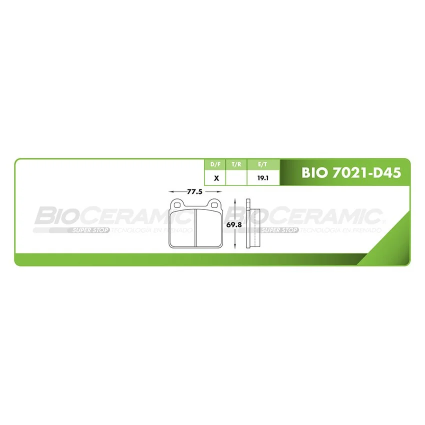 BALATA DE DISCO RBDBBIO-7021-D45