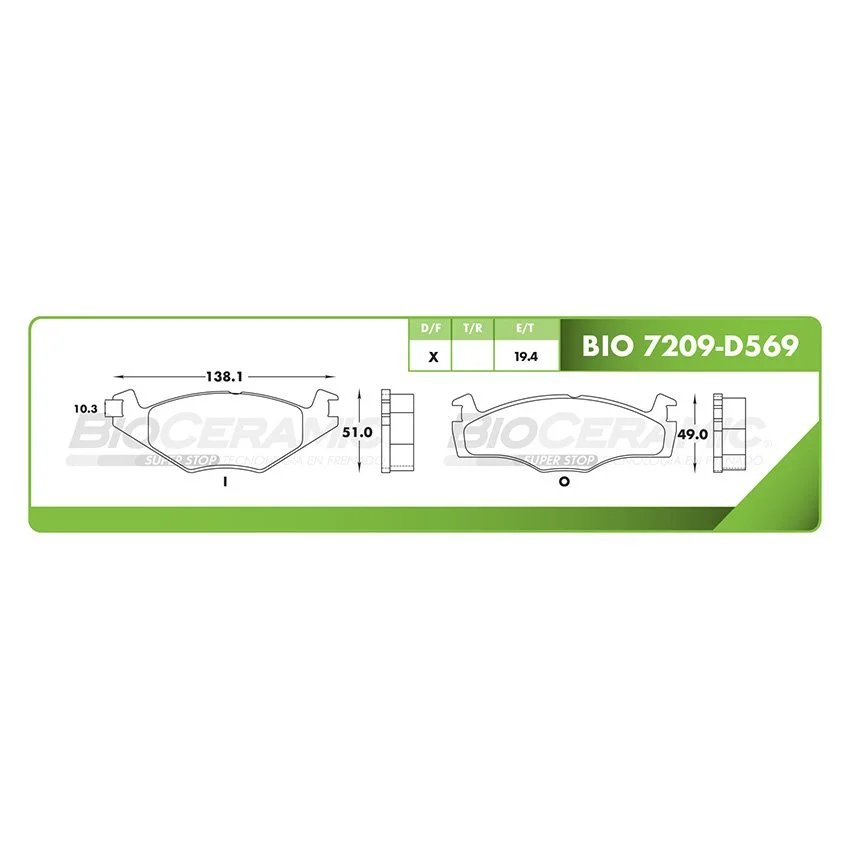 BALATA DE DISCO RBDBBIO-7209-D569