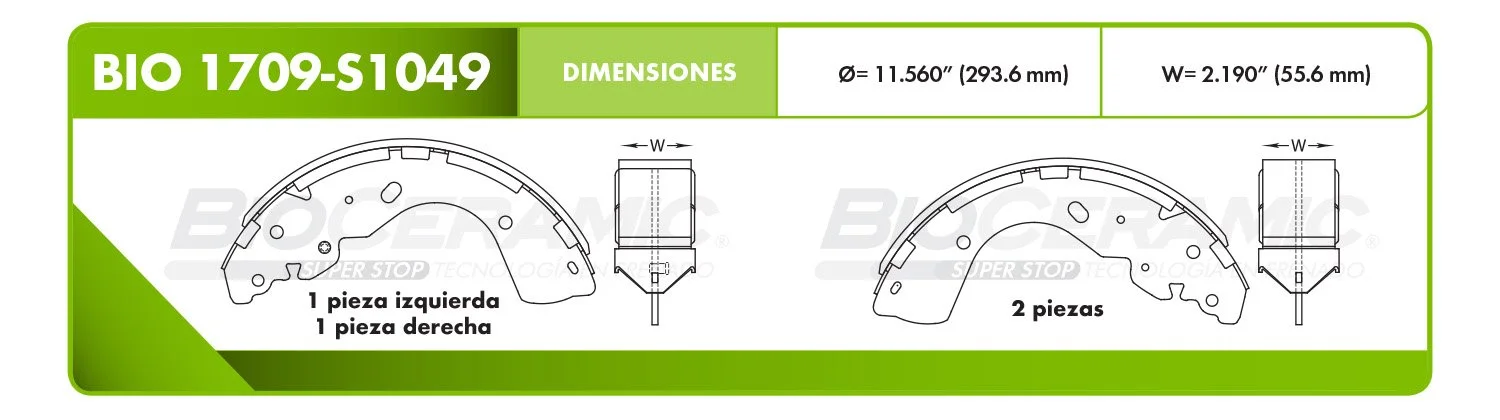 BALATA DE TAMBOR RBDBBIO-1709-S1049