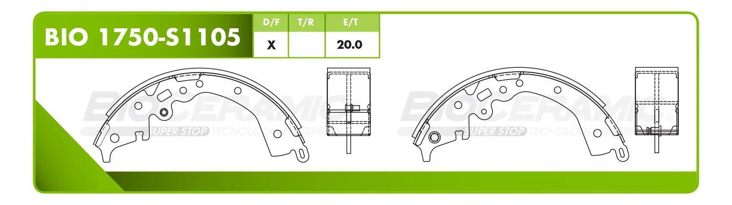 BALATA DE TAMBOR RBDBBIO-1750-S1105