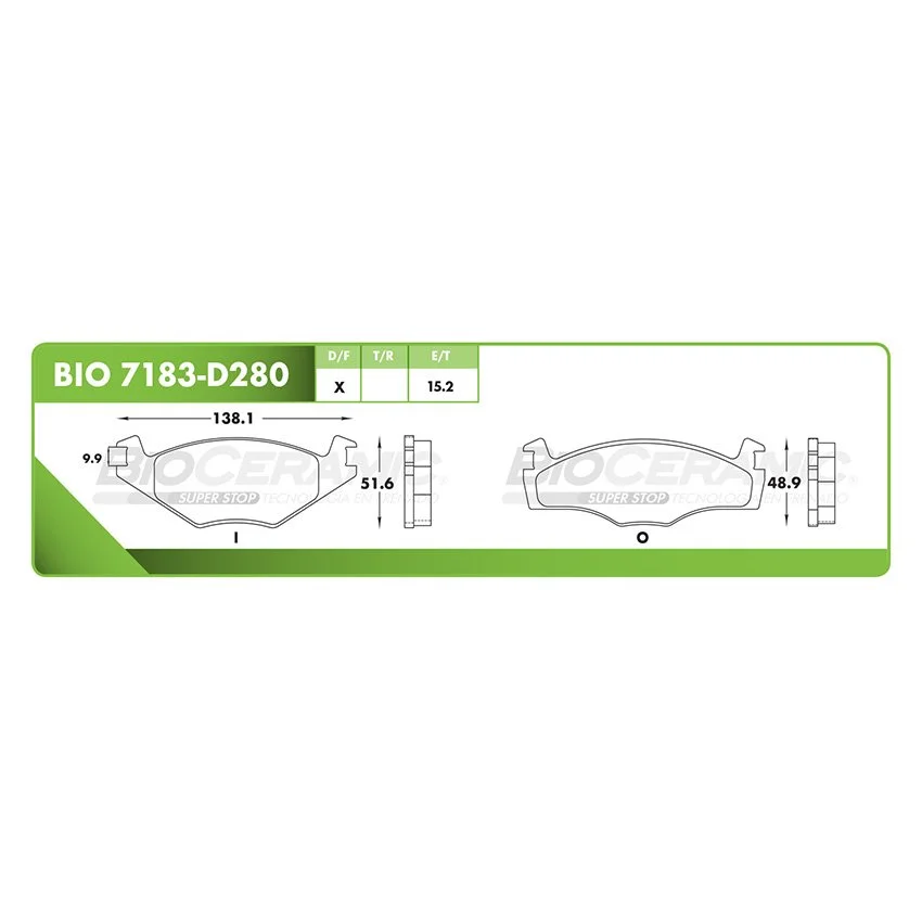 BALATA DE DISCO RBDBBIO-7183-D280