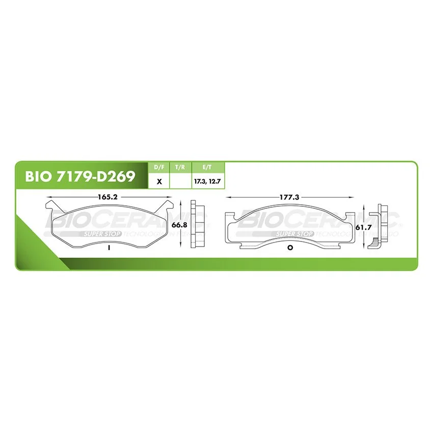 BALATA DE DISCO RBDBBIO-7179-D269
