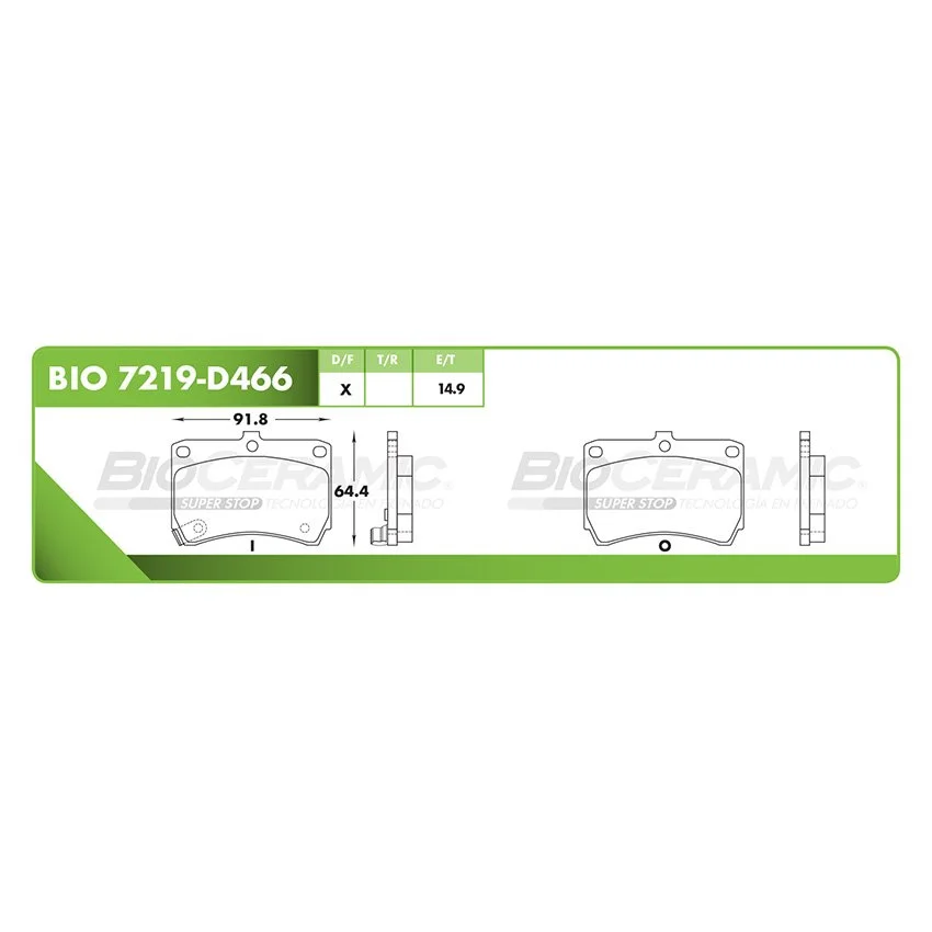 BALATA DE DISCO RBDBBIO-7219-D466