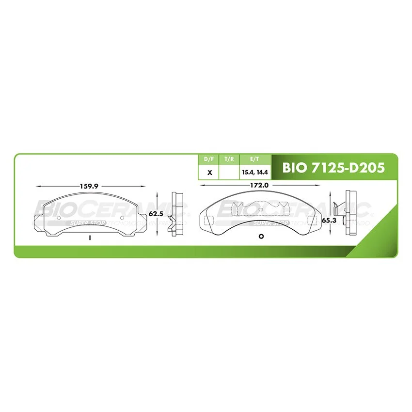 BALATA DE DISCO RBDBBIO-7125-D205