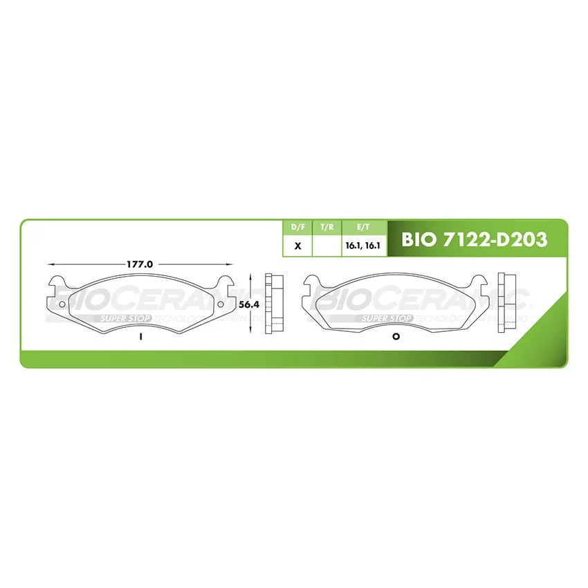 BALATA DE DISCO RBDBBIO-7122-D203
