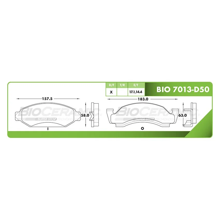 BALATA DE DISCO RBDBBIO-7013-D50