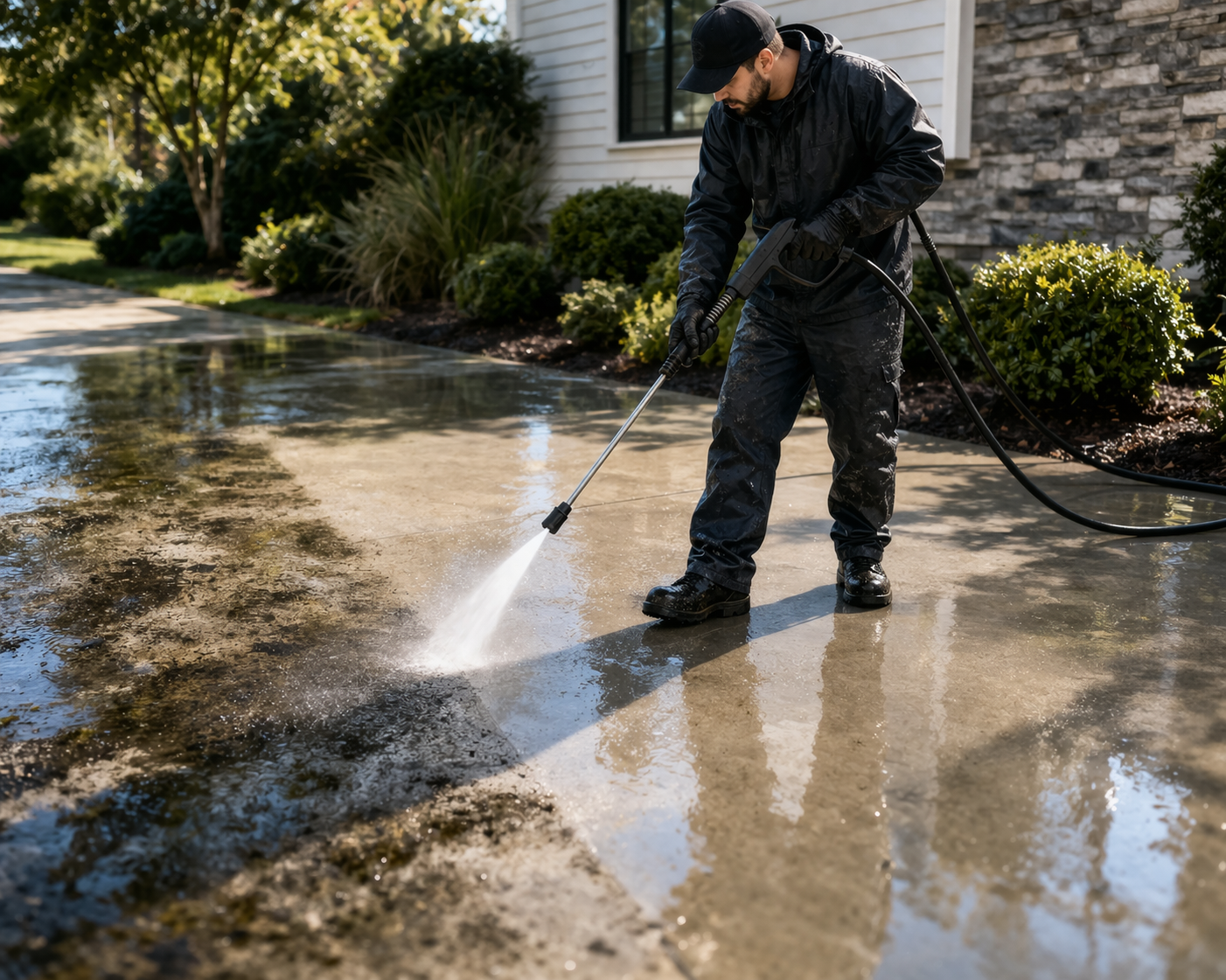 Pressure washing