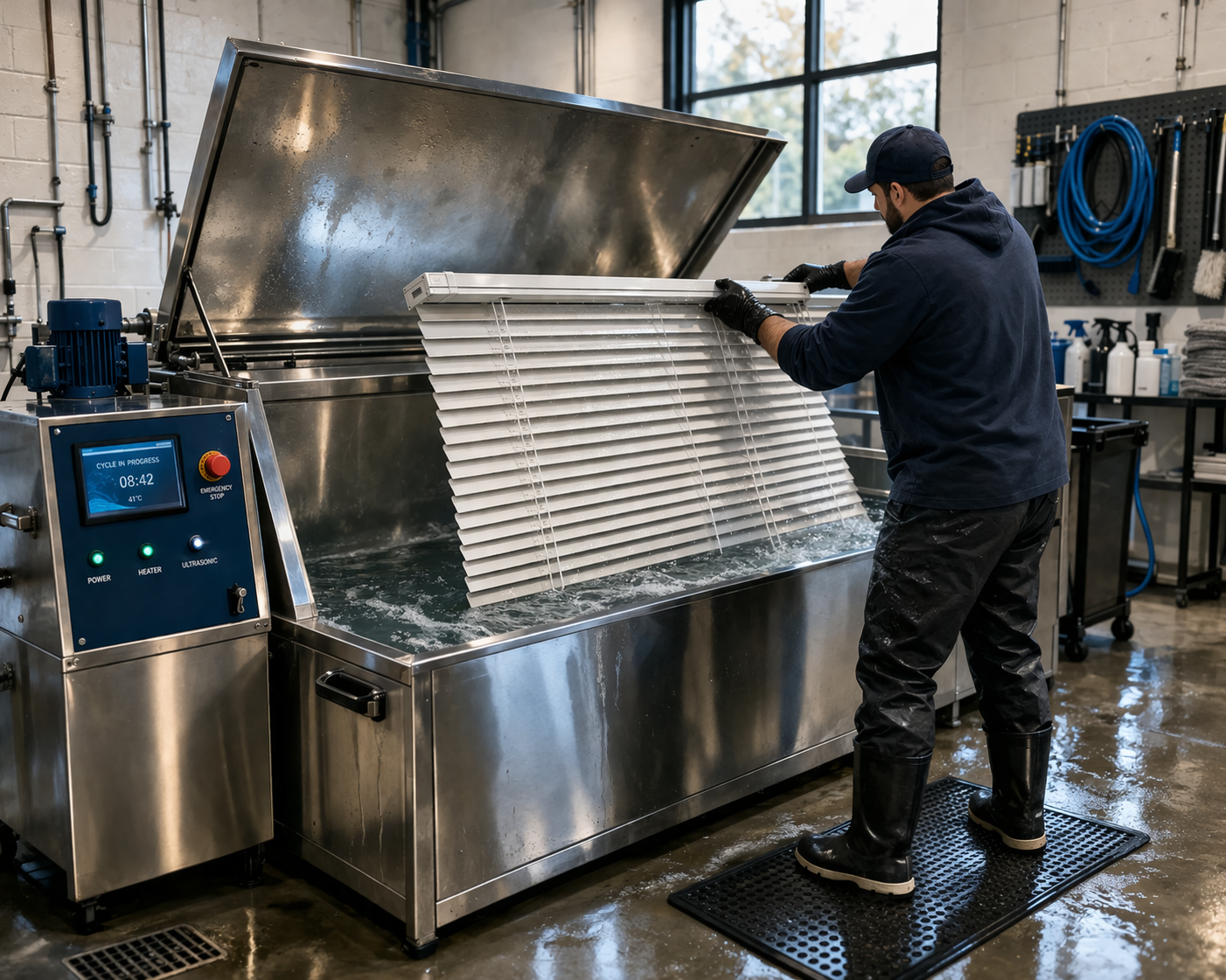 Ultrasonic Blind Cleaning