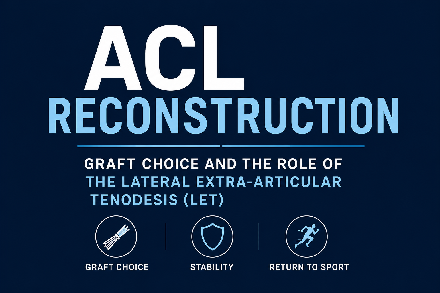 ACL Reconstruction — Graft Choice and the Role of the Lateral Extra-Articular Tenodesis (LET)