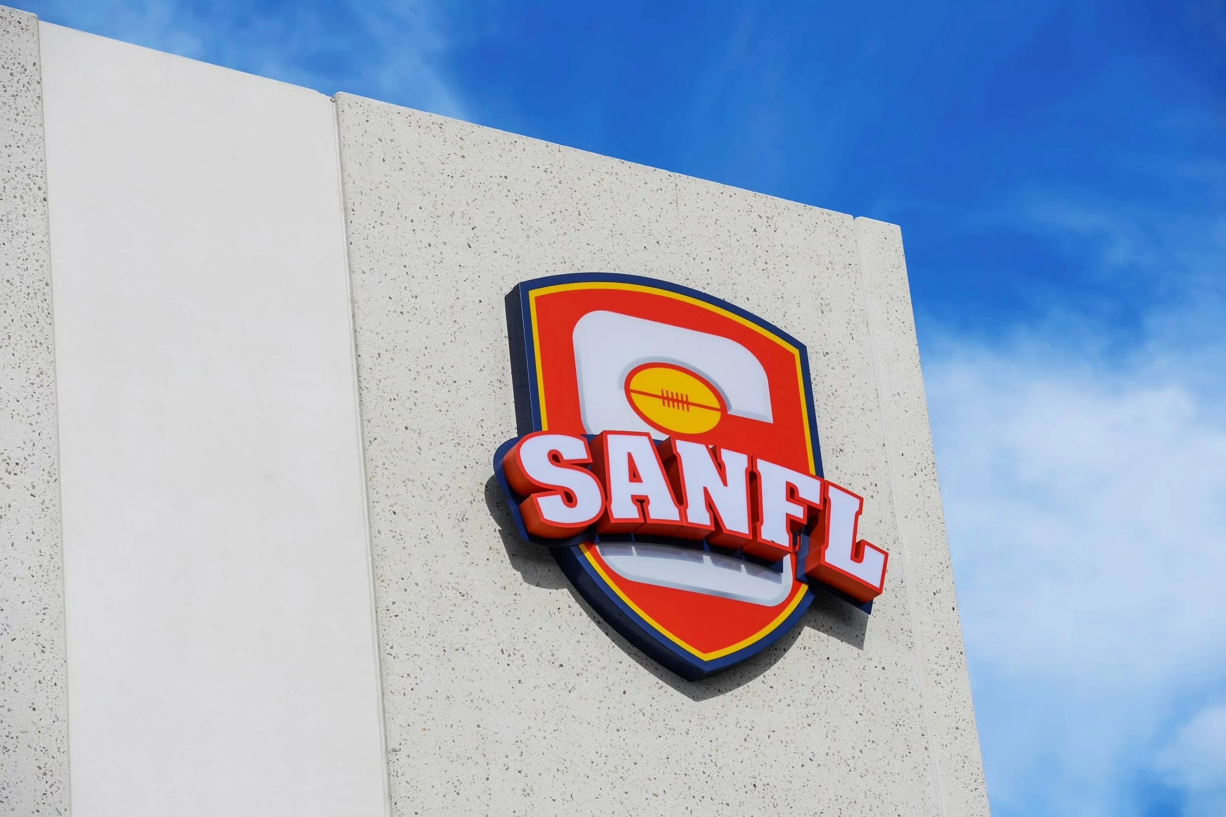 Custom fabricated SANFL dimensional lightbox