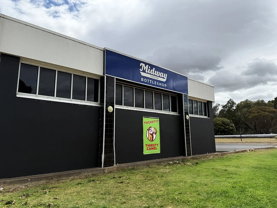 Vinyl cut graphics to building