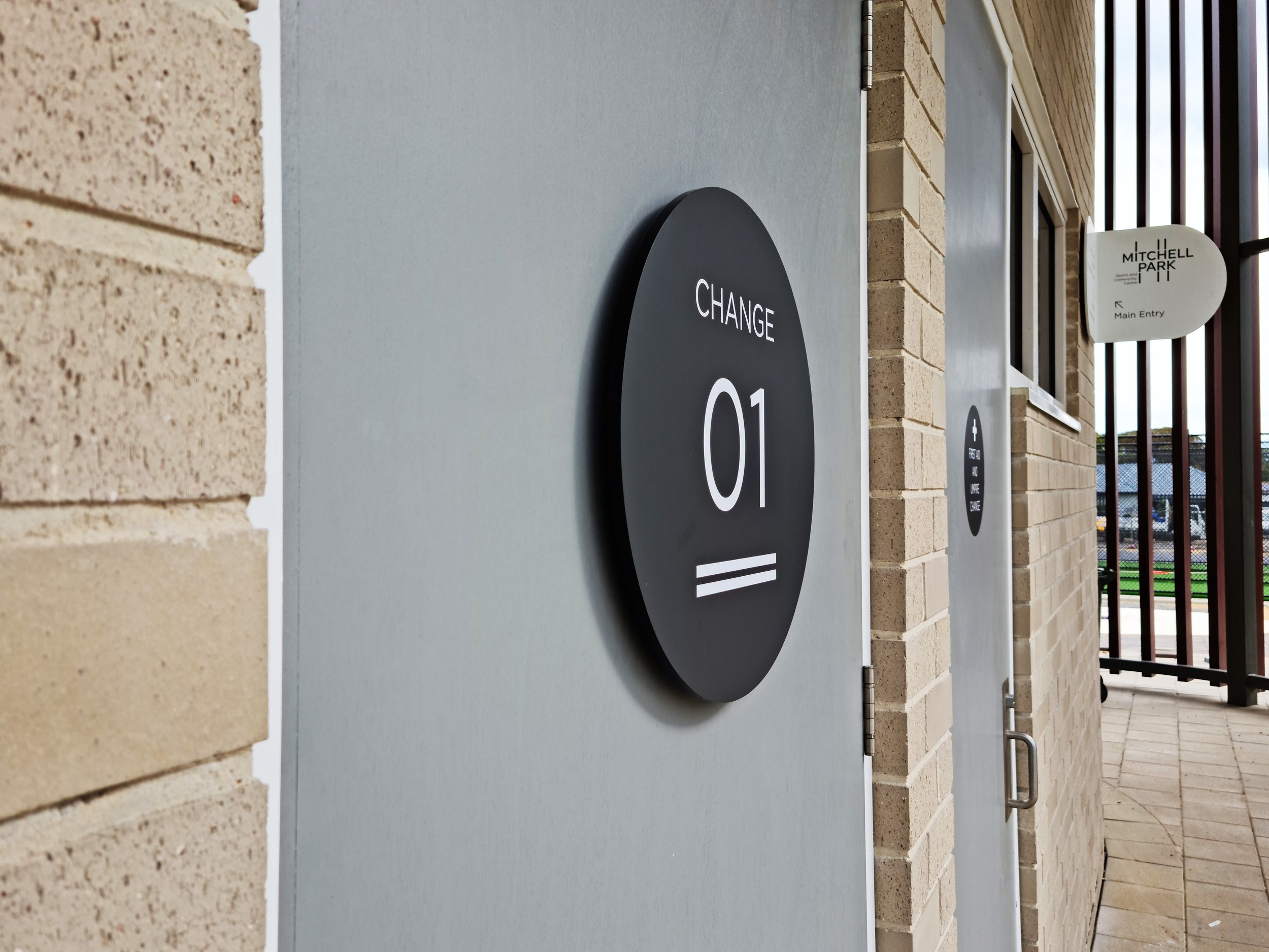 Wall mounted double-sided directional acrylic - matte finish 